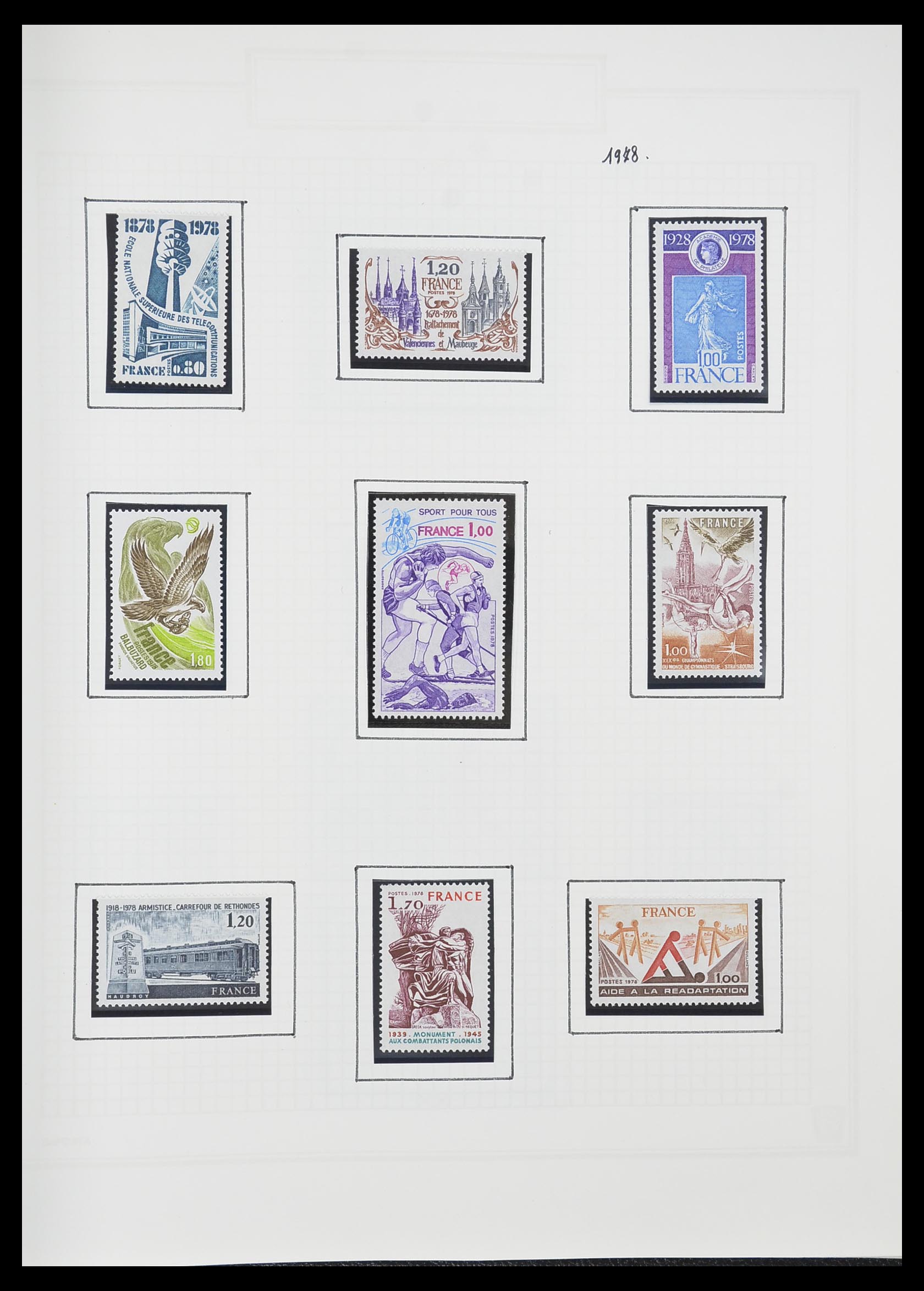 33869 183 - Postzegelverzameling 33869 Frankrijk 1900-1983.