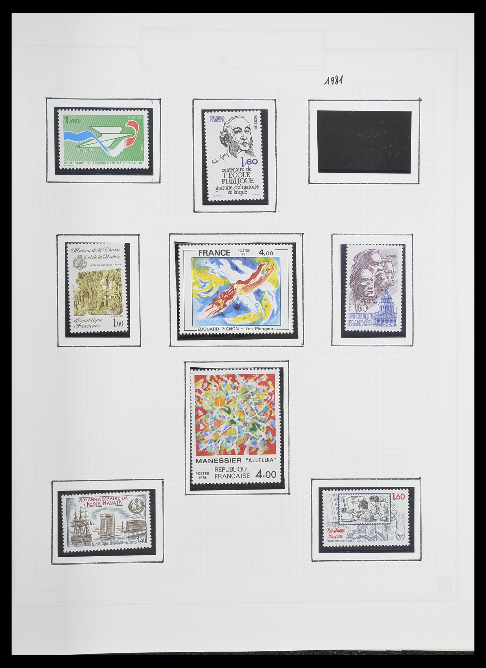 33869 198 - Postzegelverzameling 33869 Frankrijk 1900-1983.