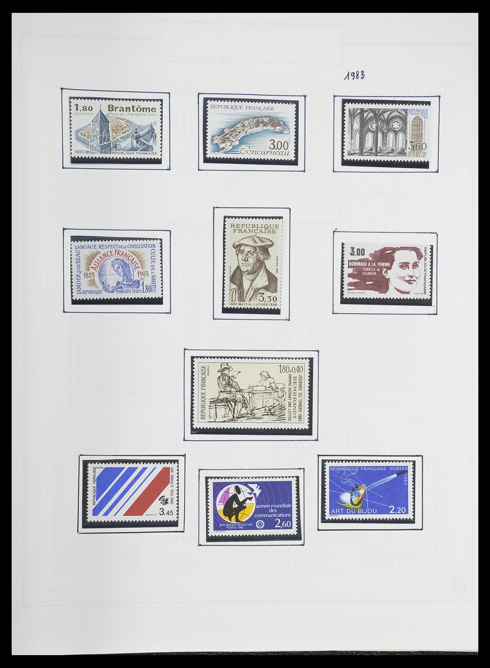 33869 207 - Postzegelverzameling 33869 Frankrijk 1900-1983.