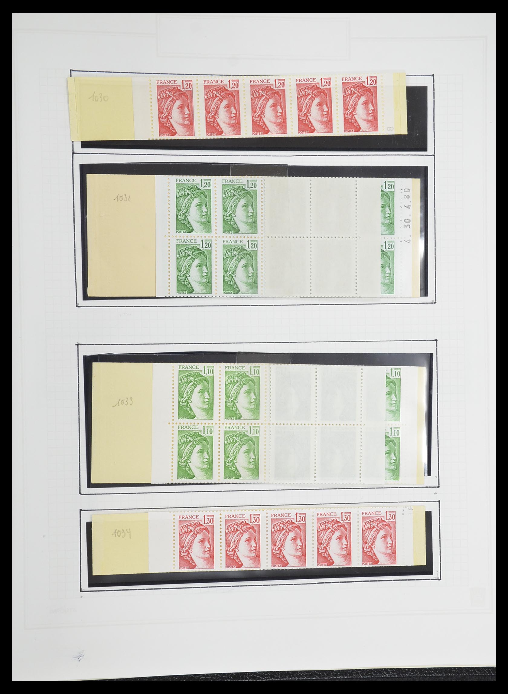 33869 213 - Postzegelverzameling 33869 Frankrijk 1900-1983.
