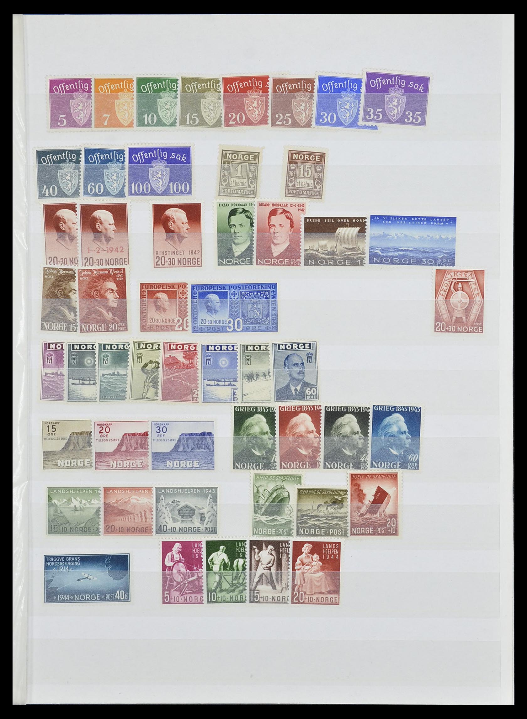 33872 002 - Postzegelverzameling 33872 Noorwegen 1878-1995.