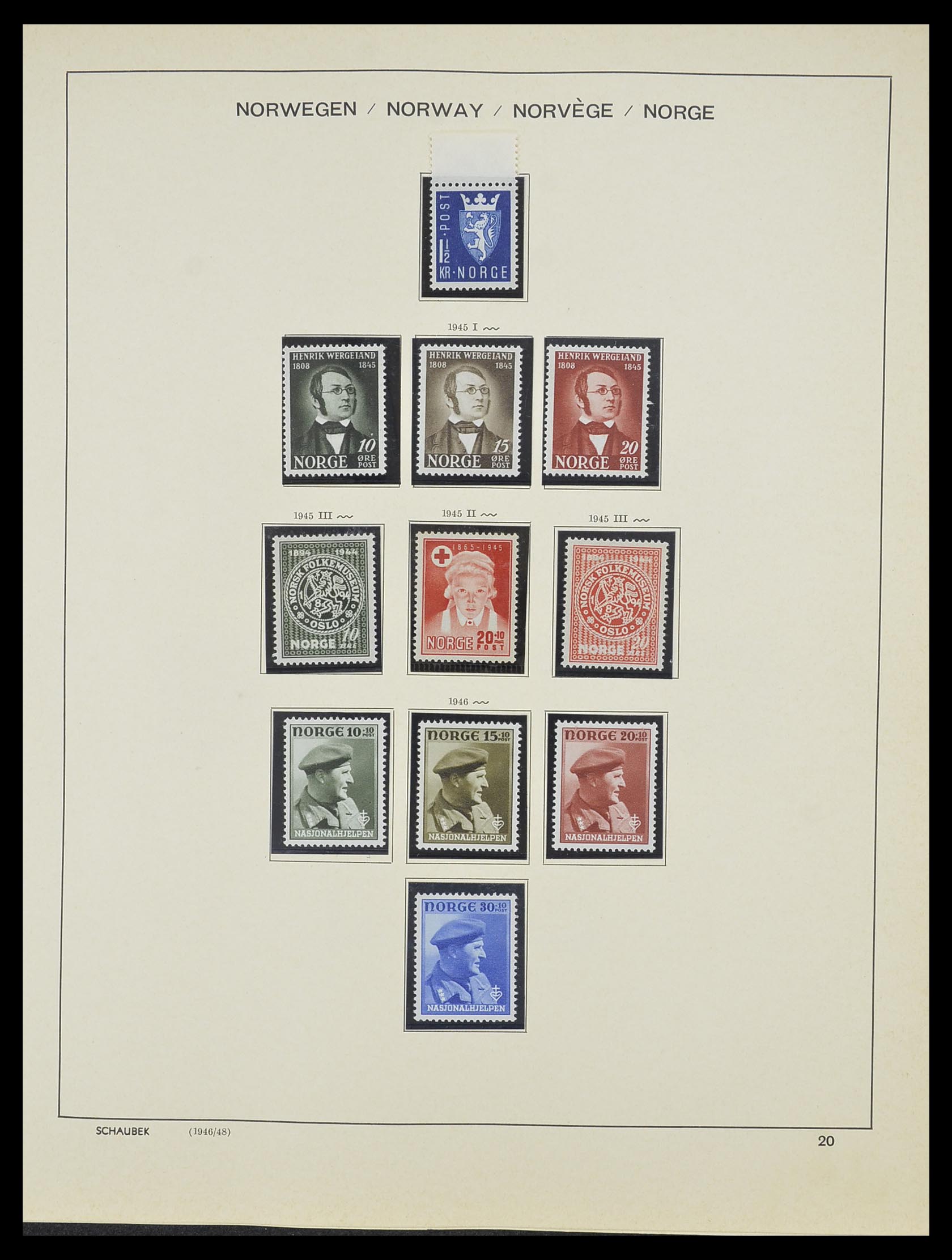 33872 004 - Postzegelverzameling 33872 Noorwegen 1878-1995.