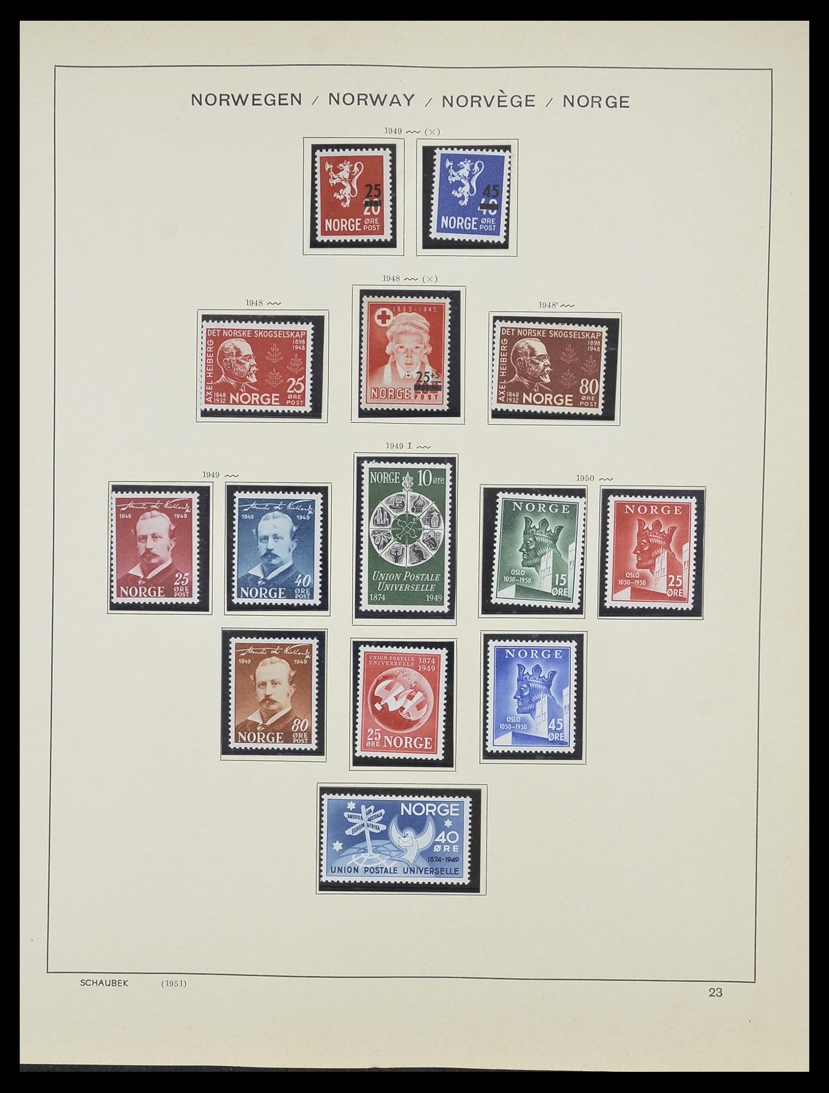 33872 007 - Postzegelverzameling 33872 Noorwegen 1878-1995.