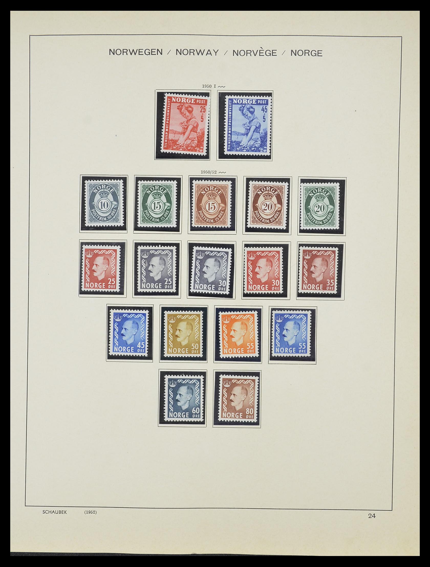 33872 008 - Postzegelverzameling 33872 Noorwegen 1878-1995.
