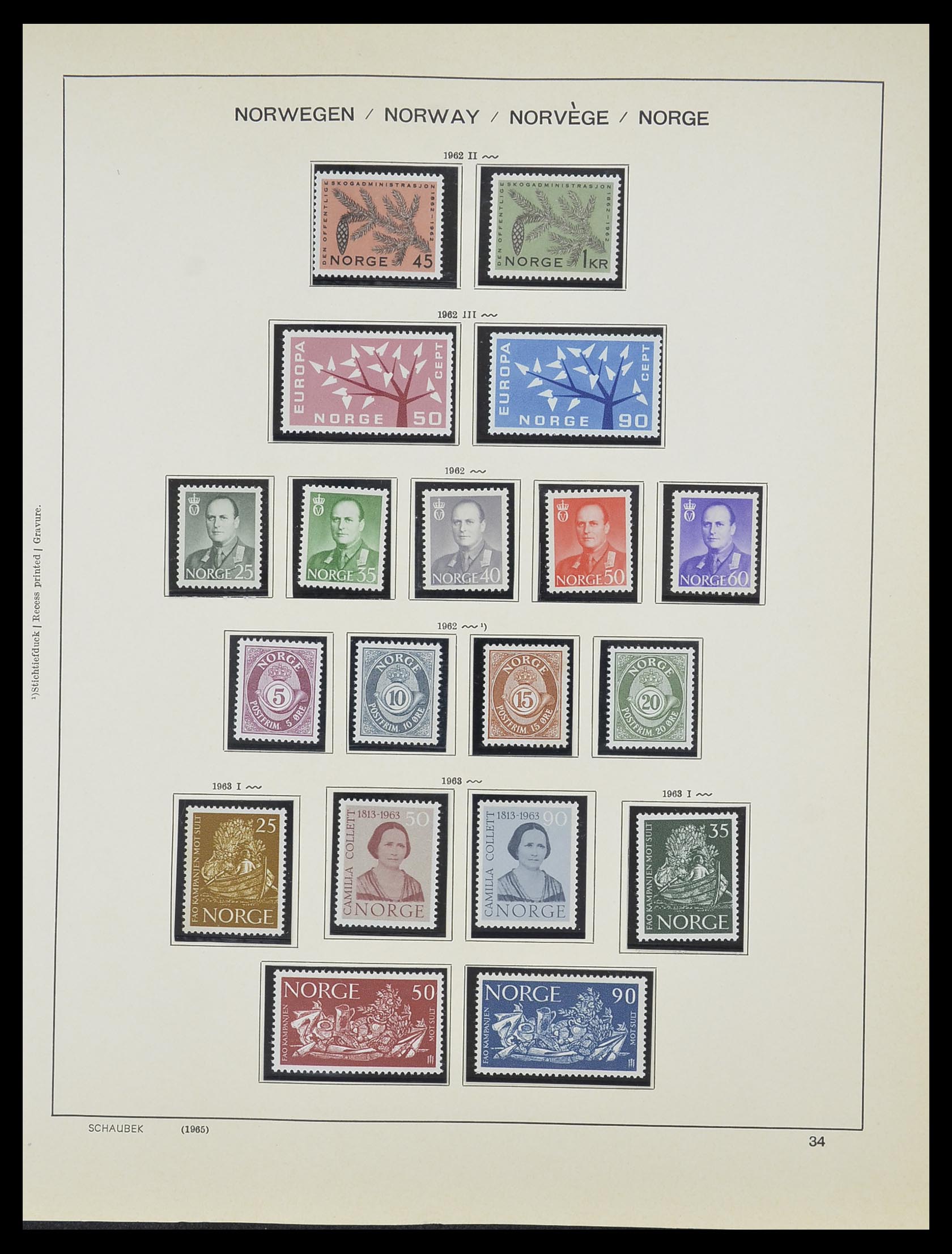 33872 016 - Postzegelverzameling 33872 Noorwegen 1878-1995.