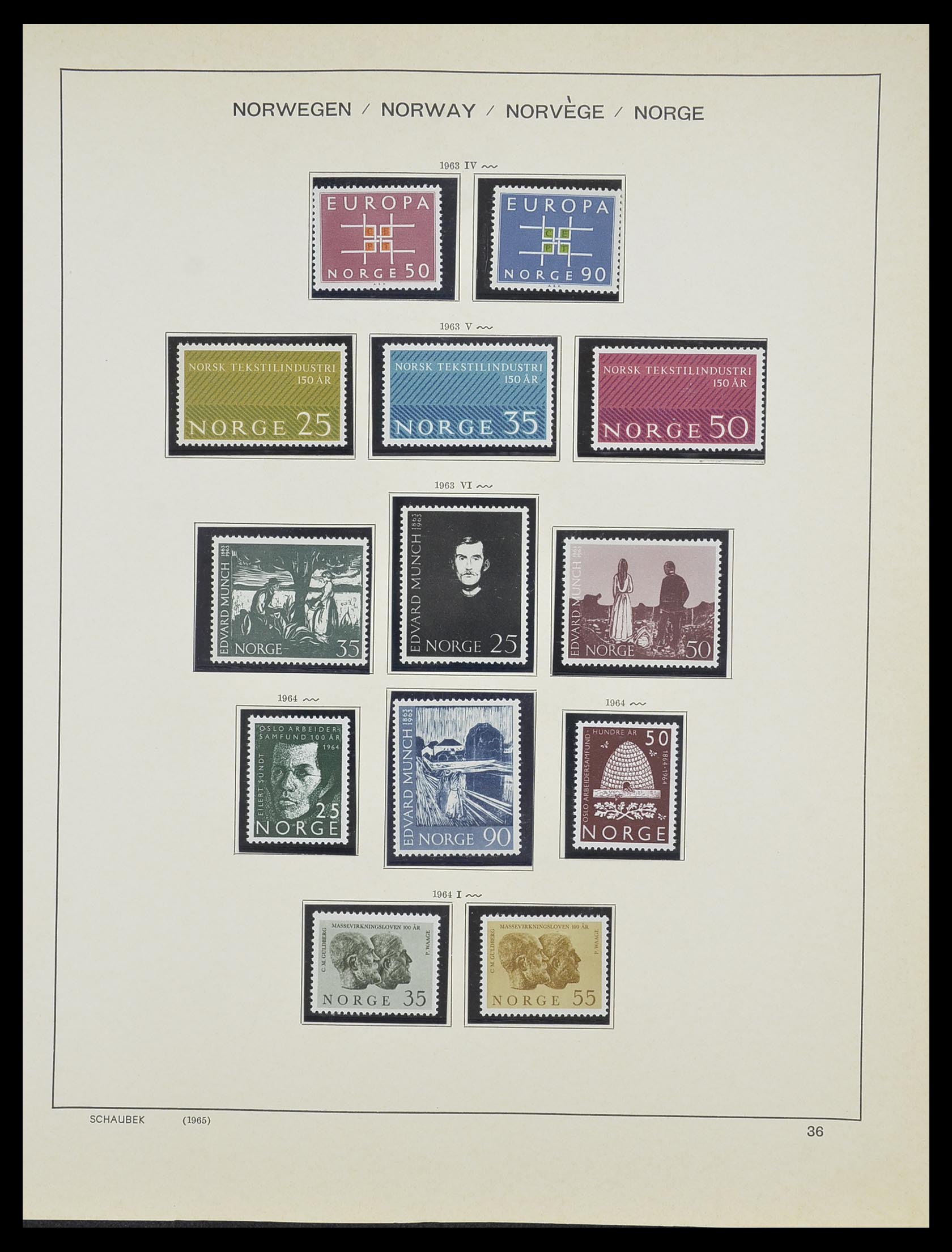 33872 018 - Postzegelverzameling 33872 Noorwegen 1878-1995.