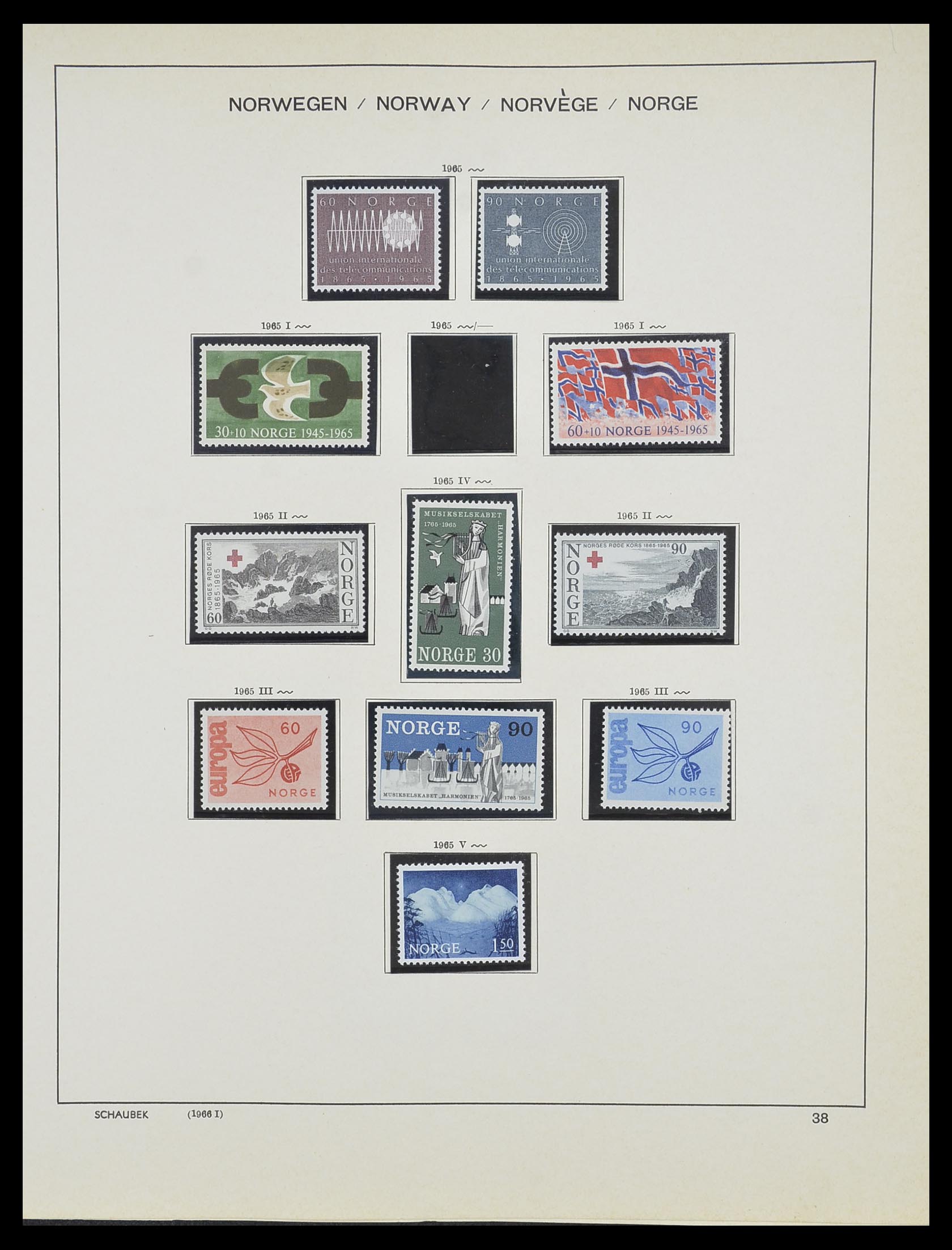 33872 020 - Postzegelverzameling 33872 Noorwegen 1878-1995.