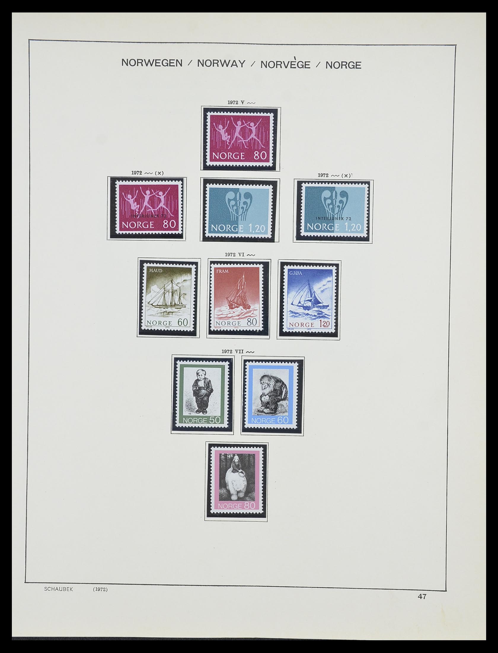 33872 030 - Postzegelverzameling 33872 Noorwegen 1878-1995.
