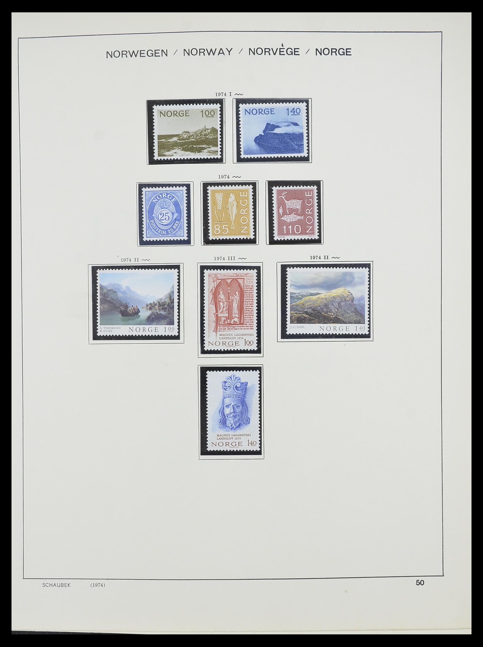 33872 033 - Postzegelverzameling 33872 Noorwegen 1878-1995.