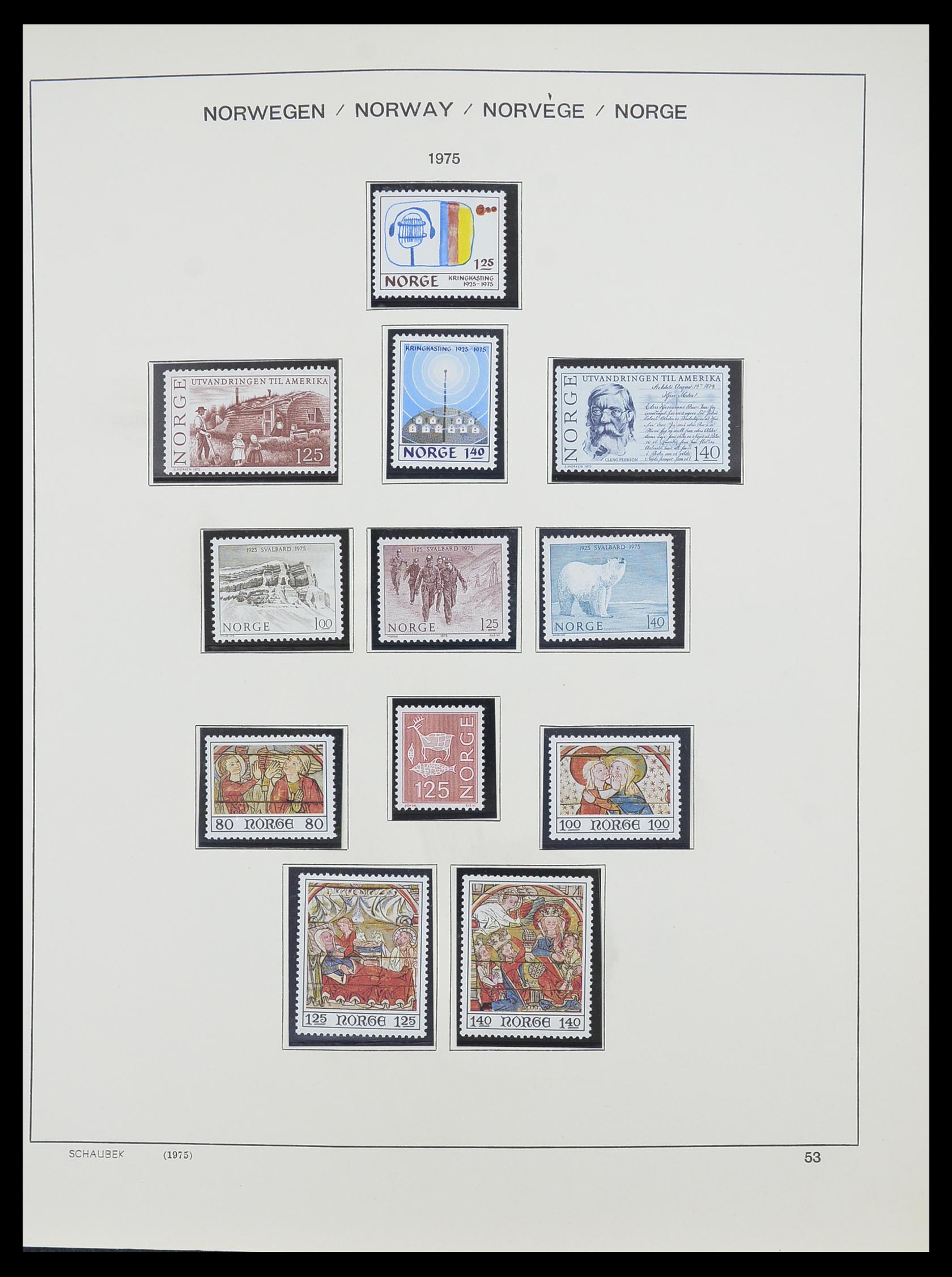 33872 036 - Postzegelverzameling 33872 Noorwegen 1878-1995.