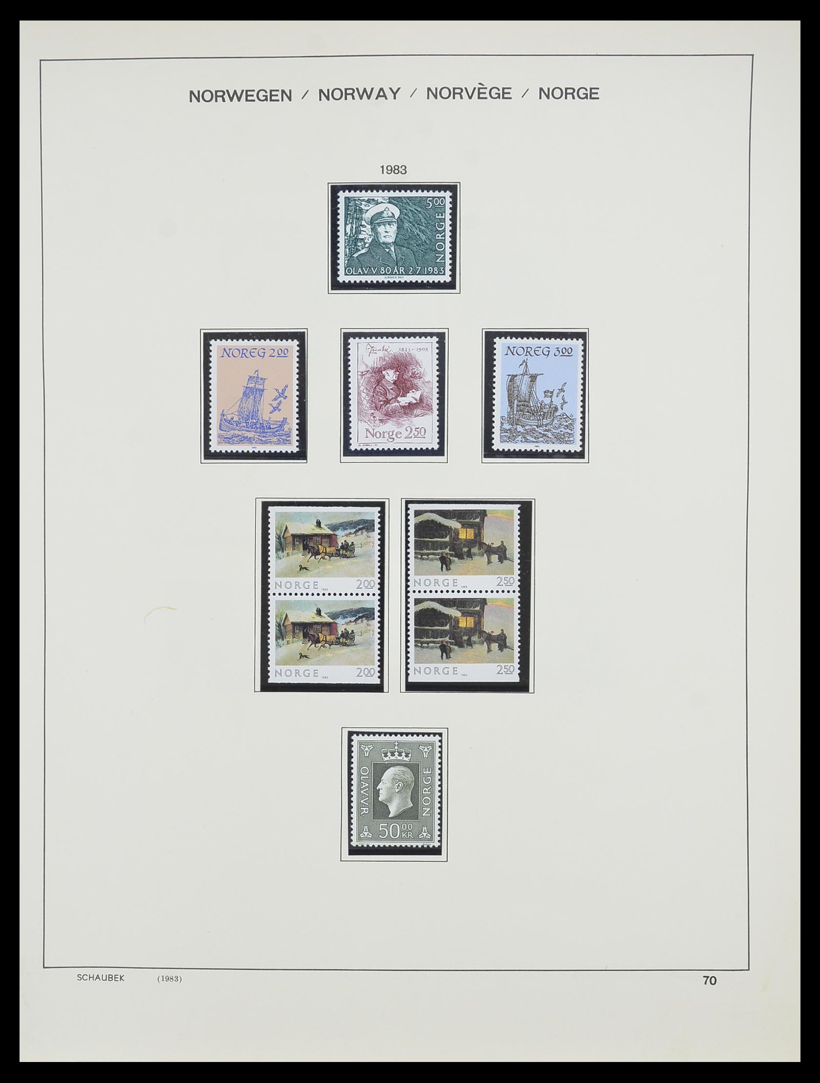 33872 053 - Postzegelverzameling 33872 Noorwegen 1878-1995.