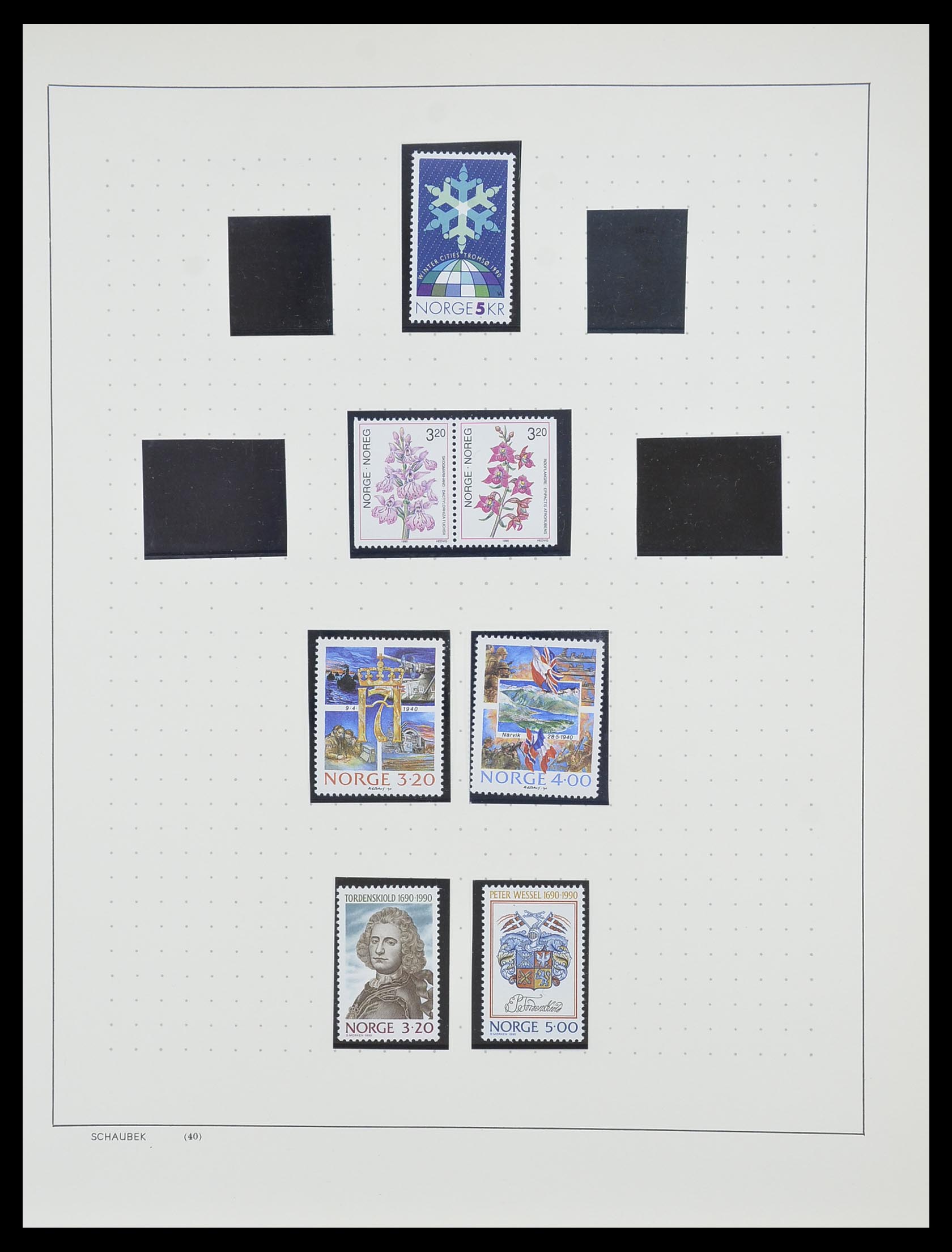 33872 071 - Postzegelverzameling 33872 Noorwegen 1878-1995.