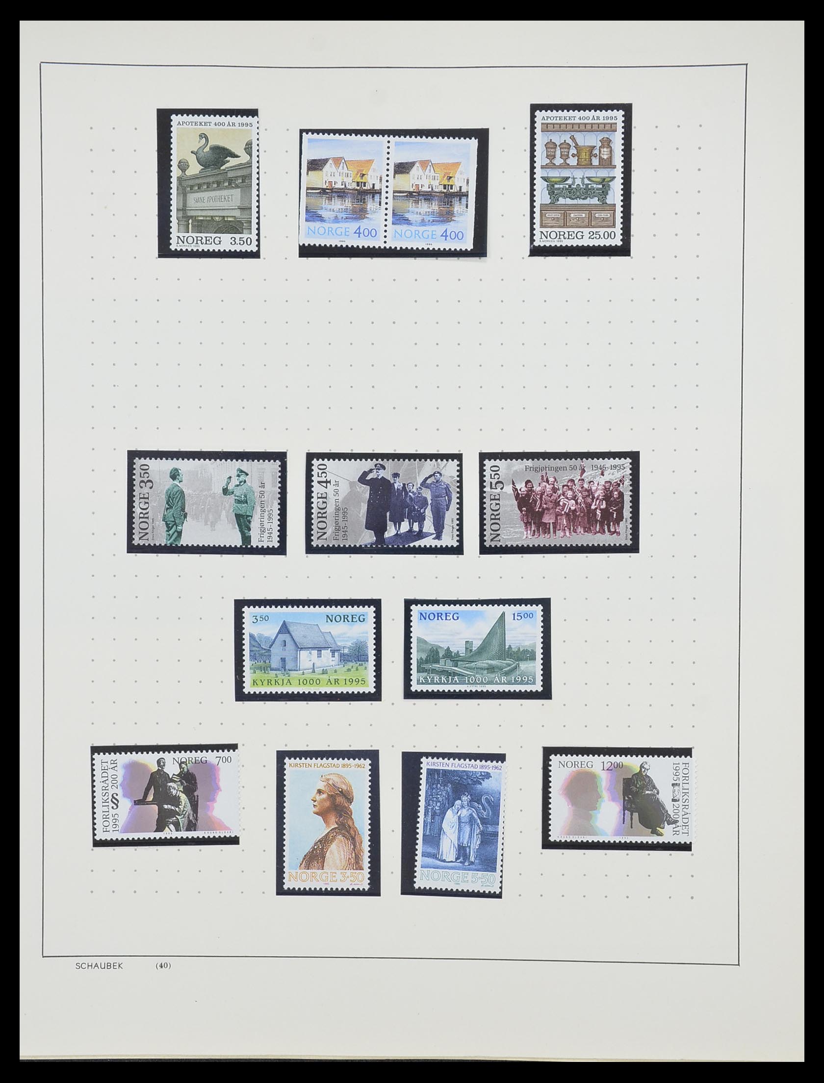 33872 084 - Postzegelverzameling 33872 Noorwegen 1878-1995.