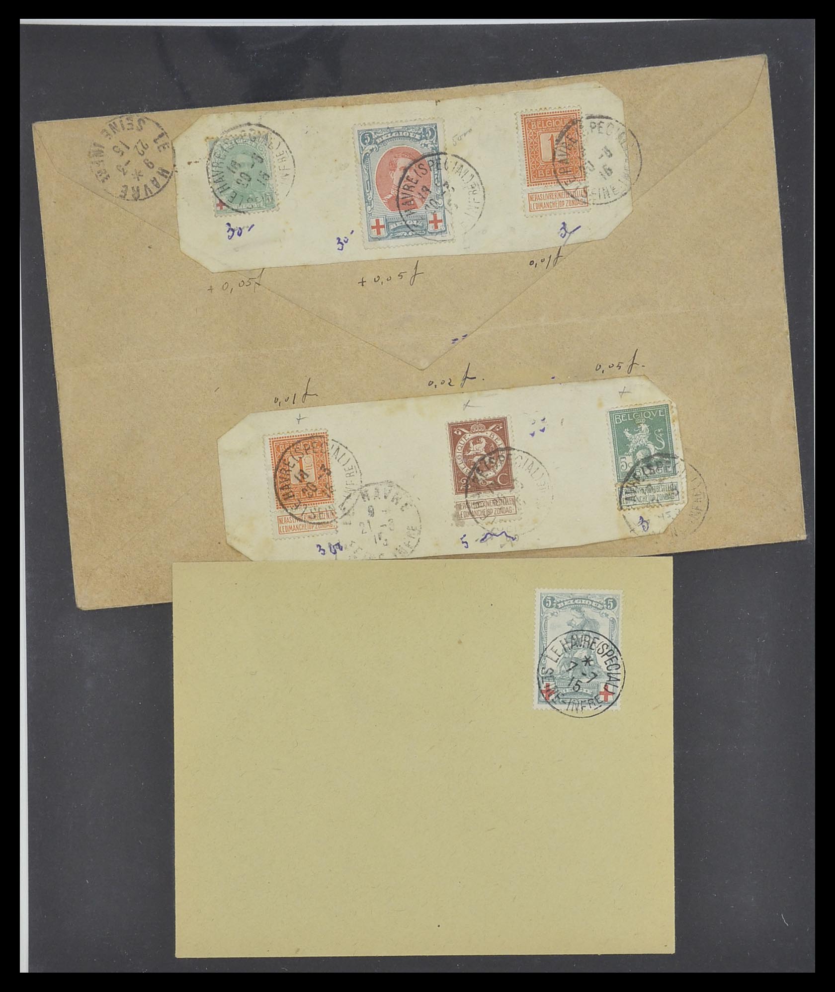33881 002 - Postzegelverzameling 33881 België brieven 1914-1972.