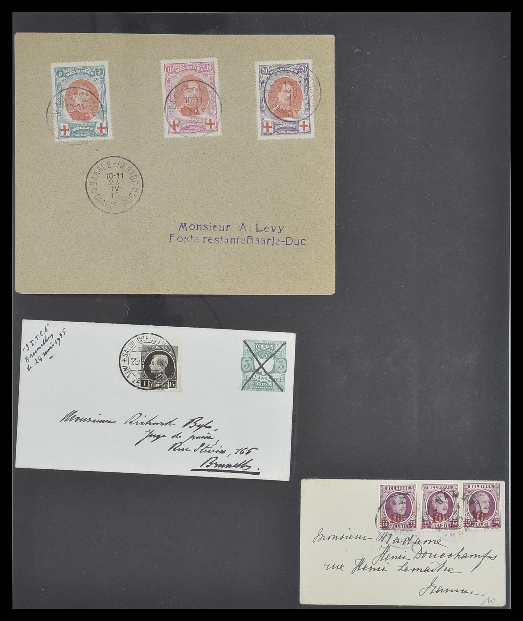 33881 003 - Postzegelverzameling 33881 België brieven 1914-1972.