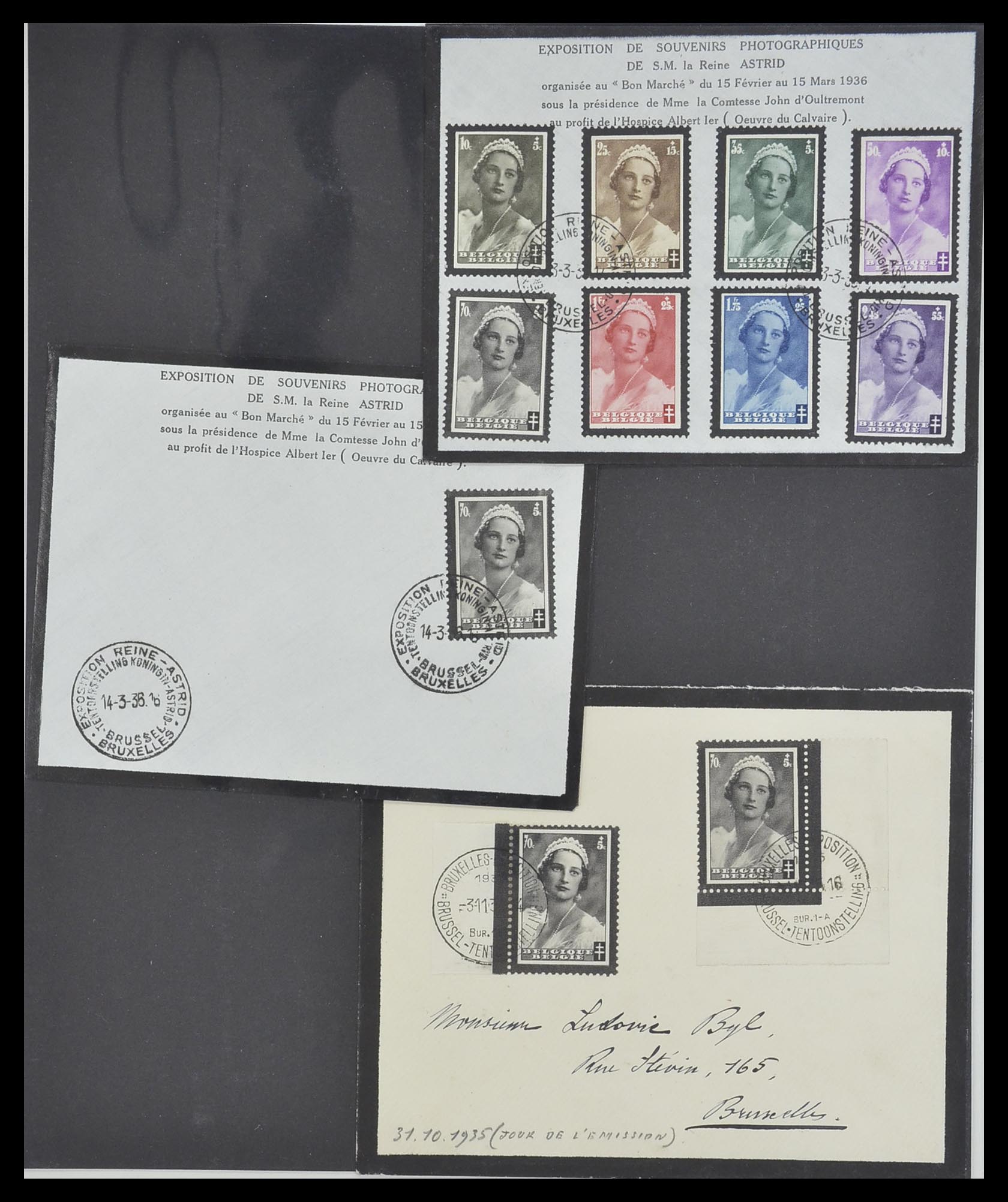 33881 011 - Postzegelverzameling 33881 België brieven 1914-1972.