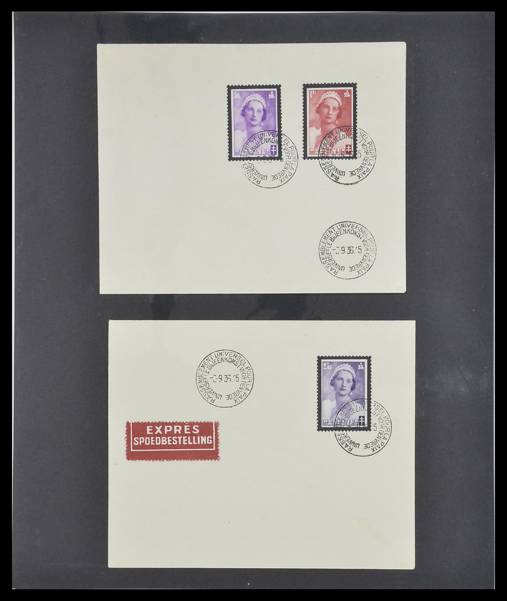 33881 013 - Postzegelverzameling 33881 België brieven 1914-1972.