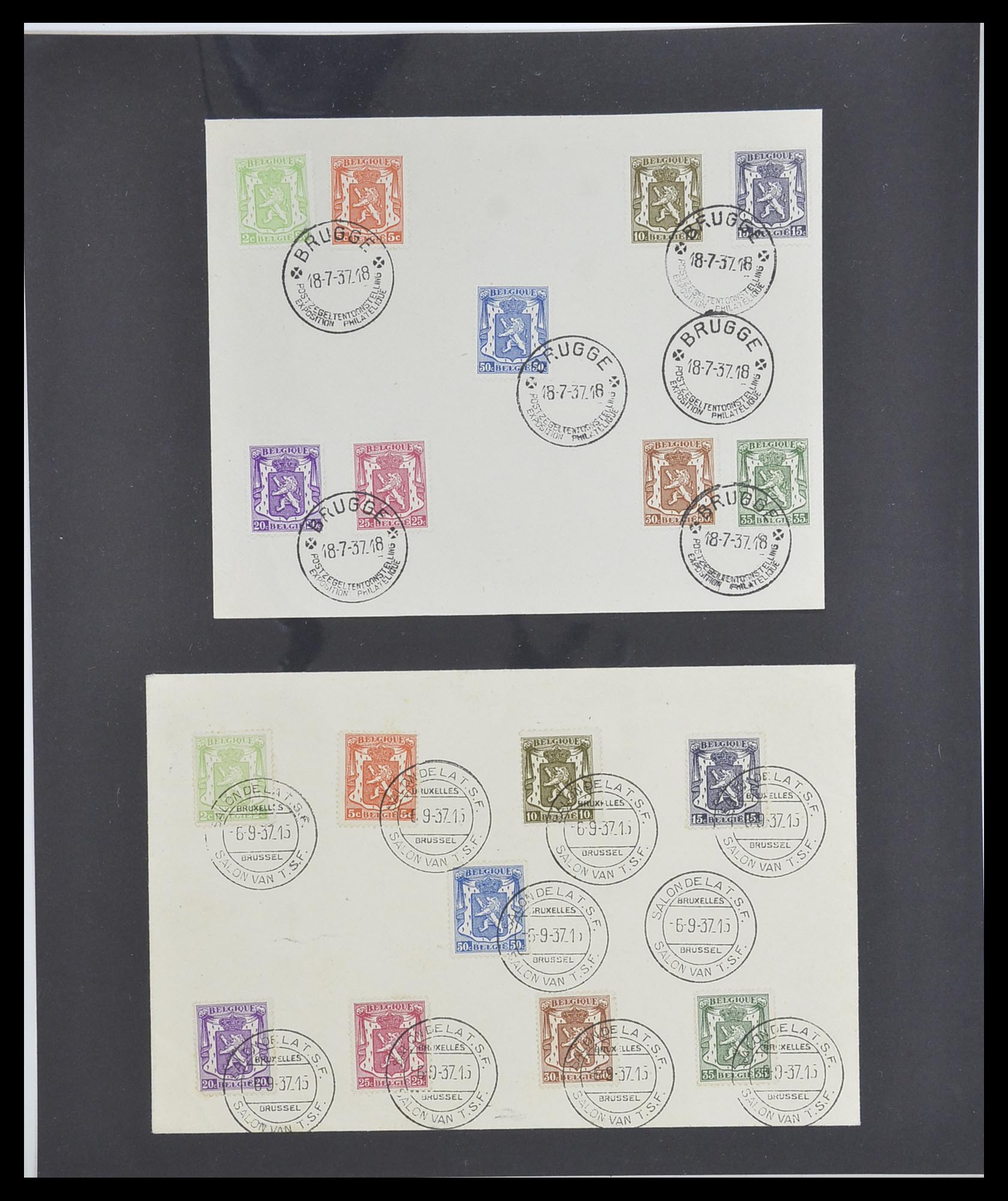 33881 016 - Postzegelverzameling 33881 België brieven 1914-1972.