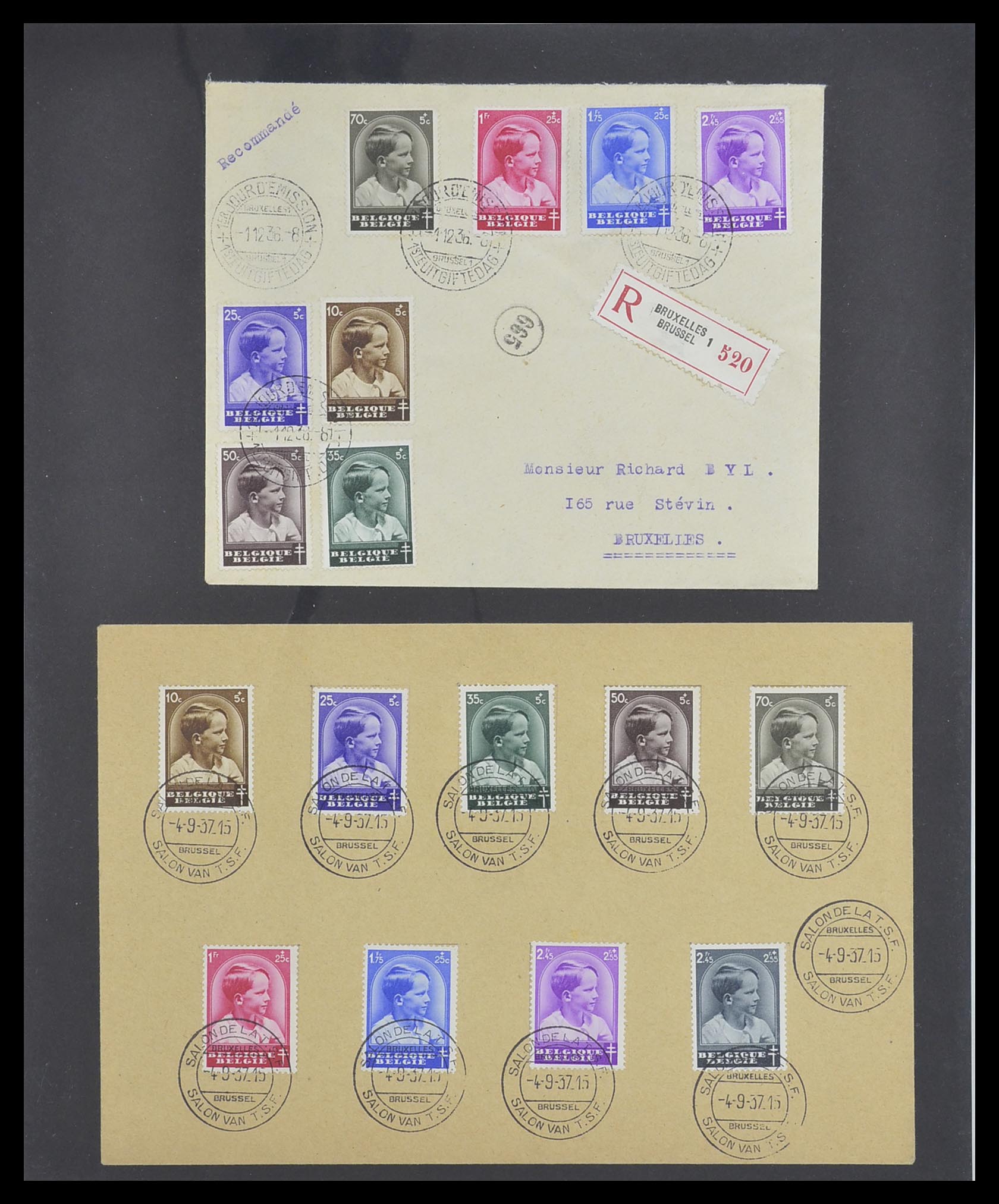 33881 028 - Stamp collection 33881 Belgium covers 1914-1972.