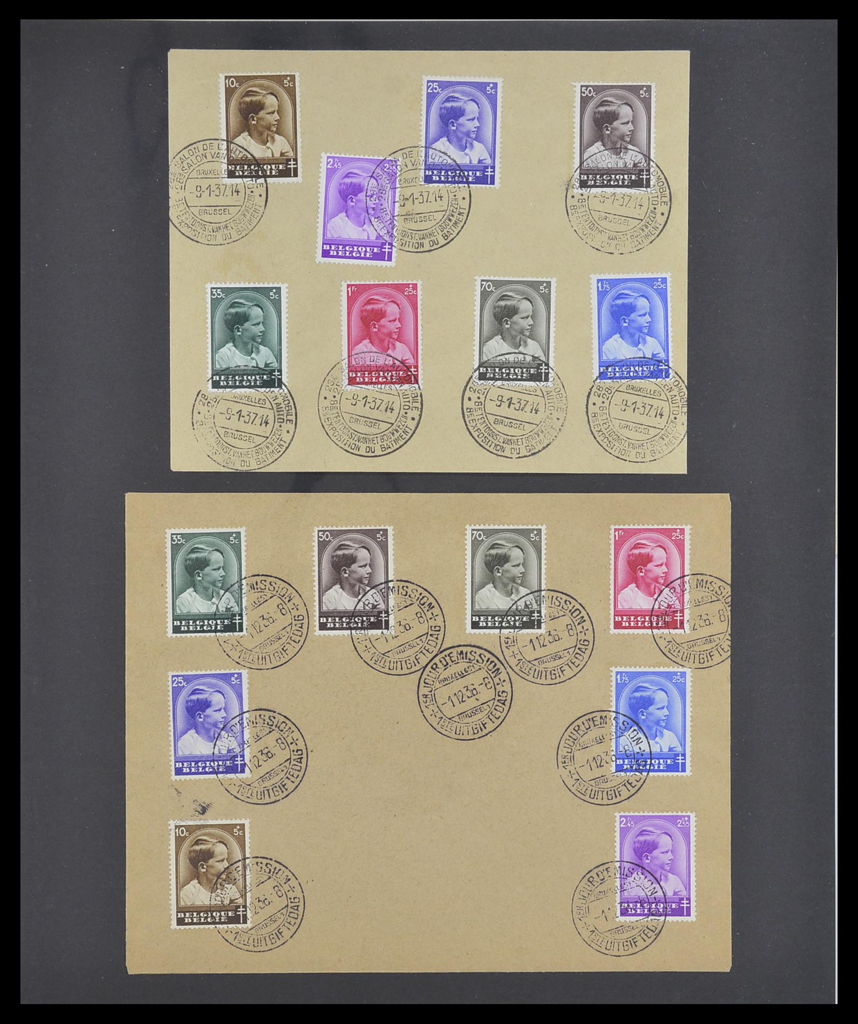 33881 029 - Stamp collection 33881 Belgium covers 1914-1972.