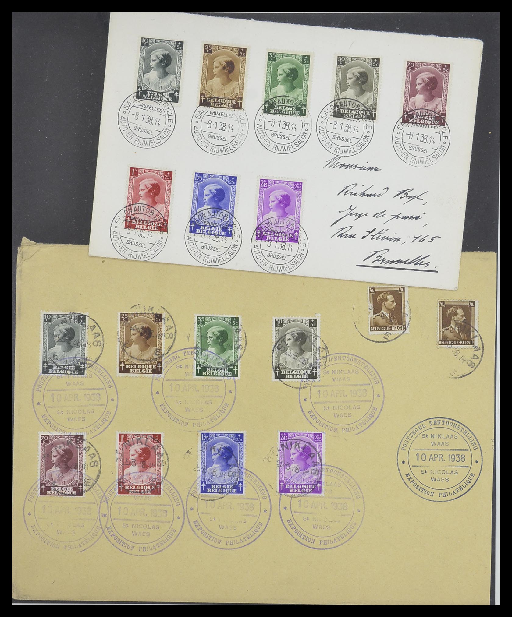 33881 036 - Stamp collection 33881 Belgium covers 1914-1972.