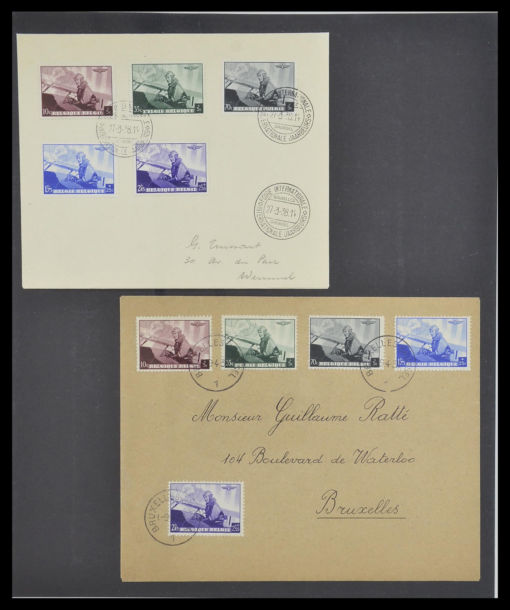33881 043 - Stamp collection 33881 Belgium covers 1914-1972.