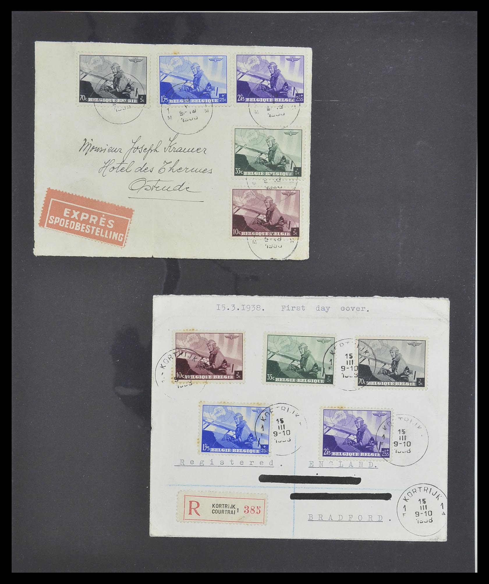 33881 044 - Stamp collection 33881 Belgium covers 1914-1972.