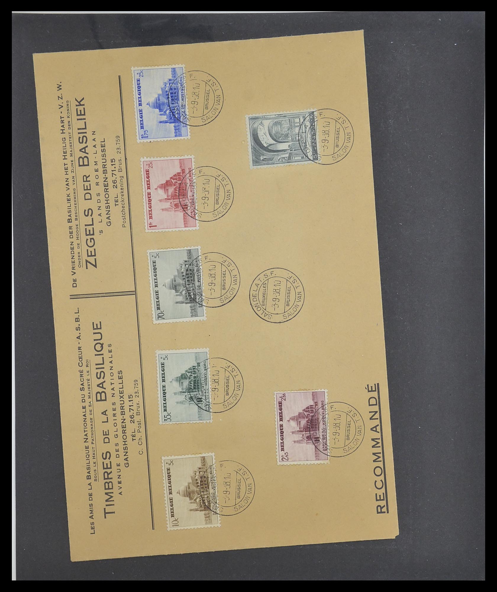 33881 045 - Stamp collection 33881 Belgium covers 1914-1972.