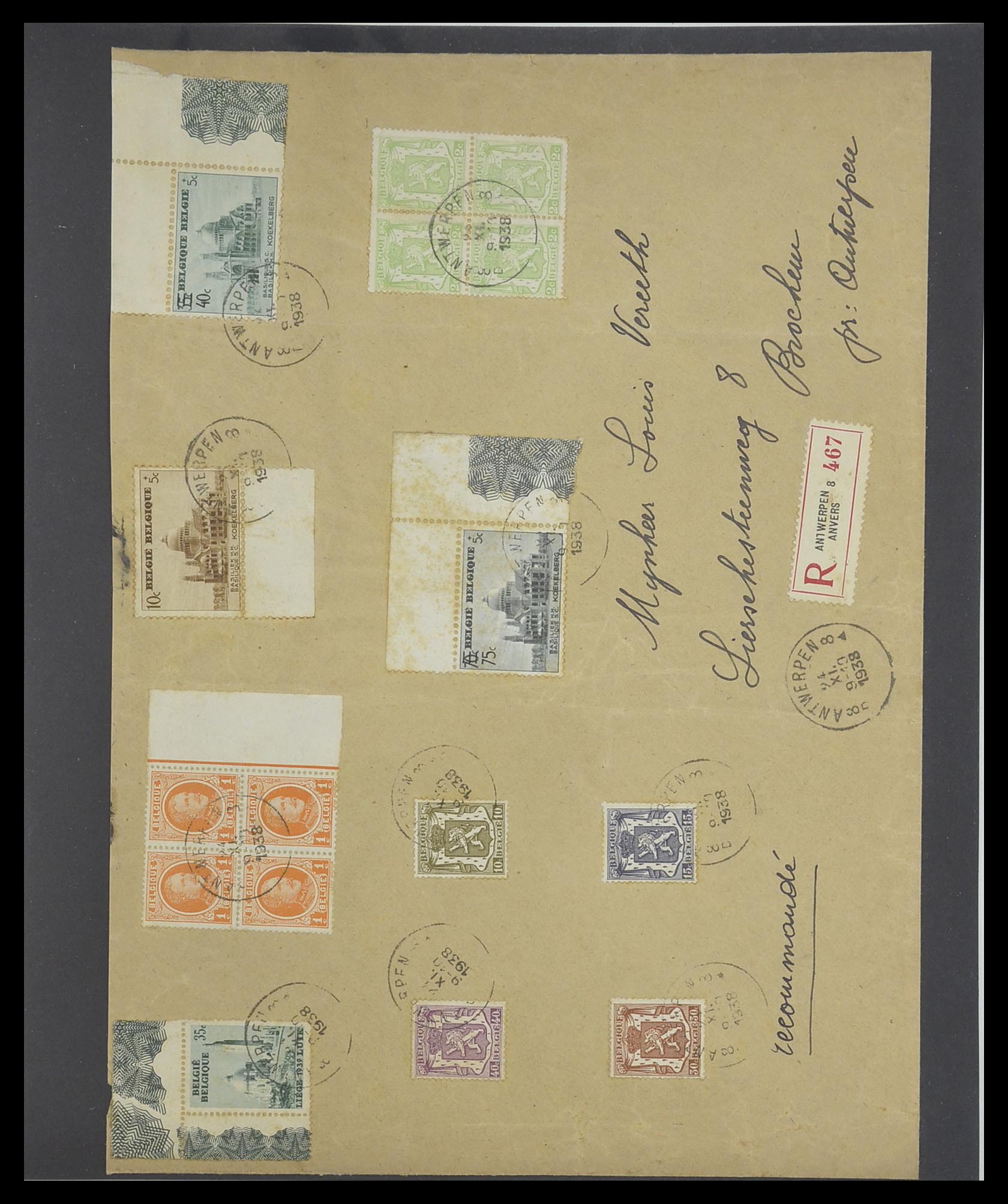 33881 049 - Stamp collection 33881 Belgium covers 1914-1972.