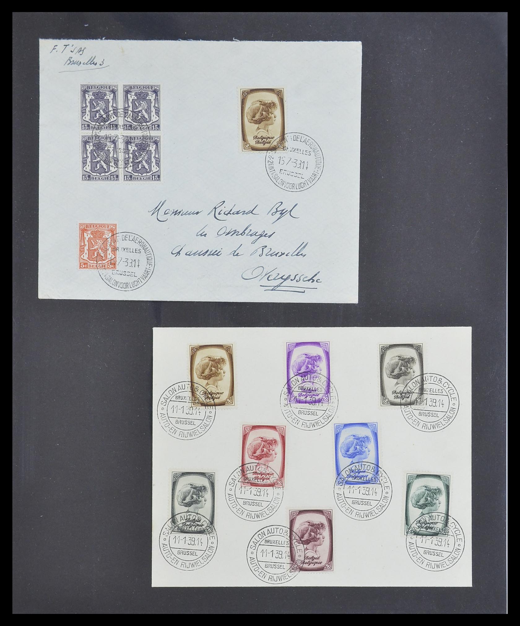 33881 051 - Stamp collection 33881 Belgium covers 1914-1972.