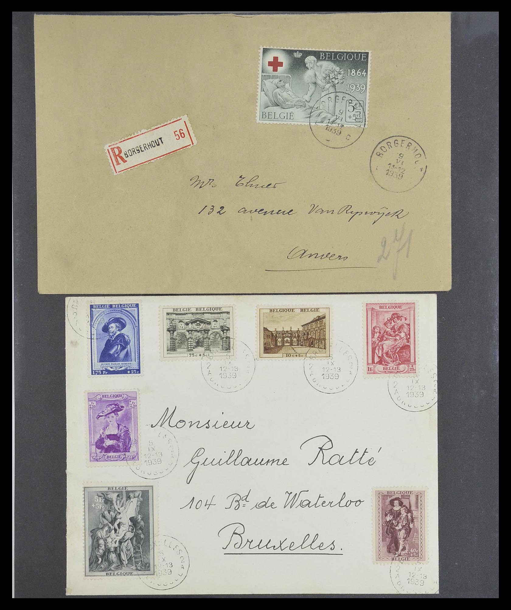 33881 053 - Stamp collection 33881 Belgium covers 1914-1972.