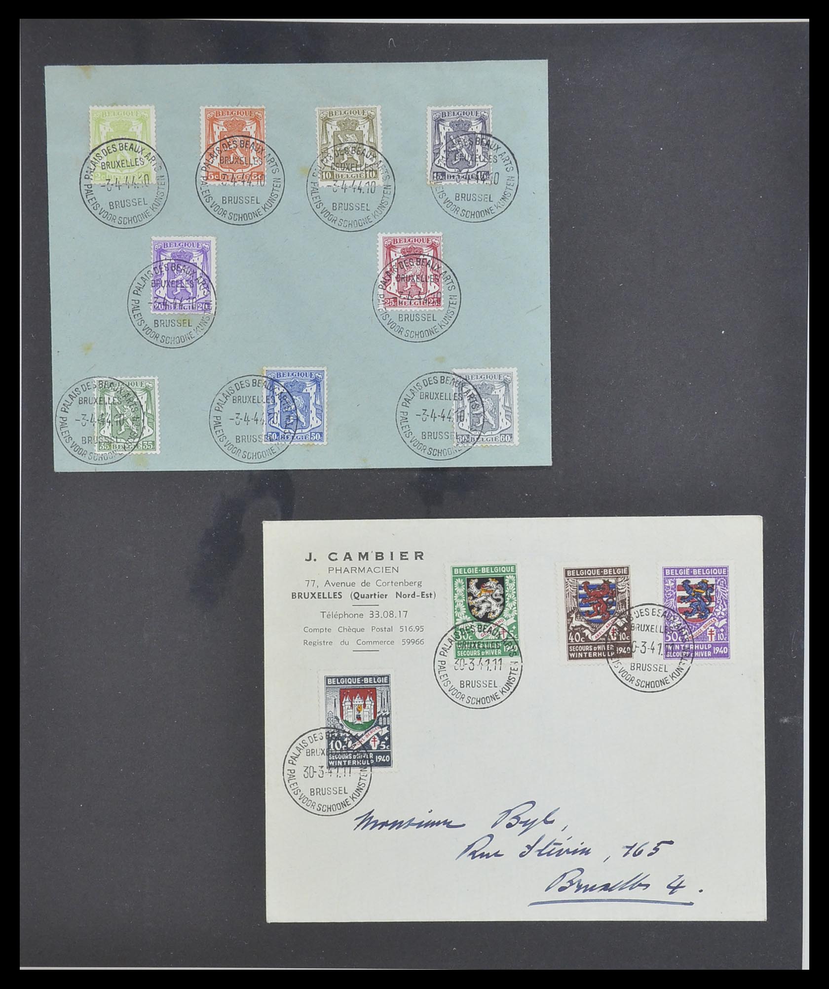 33881 055 - Stamp collection 33881 Belgium covers 1914-1972.