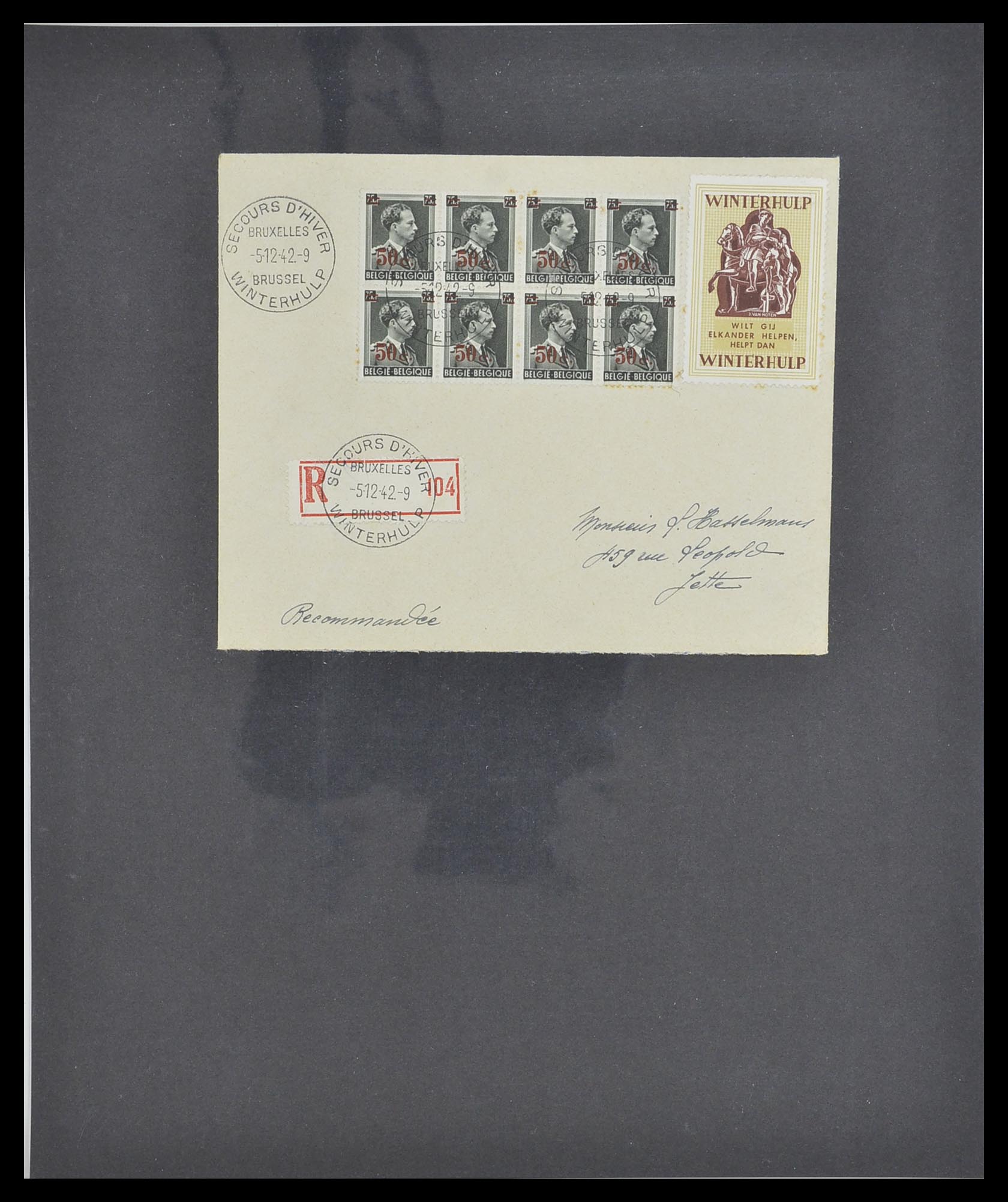 33881 056 - Stamp collection 33881 Belgium covers 1914-1972.
