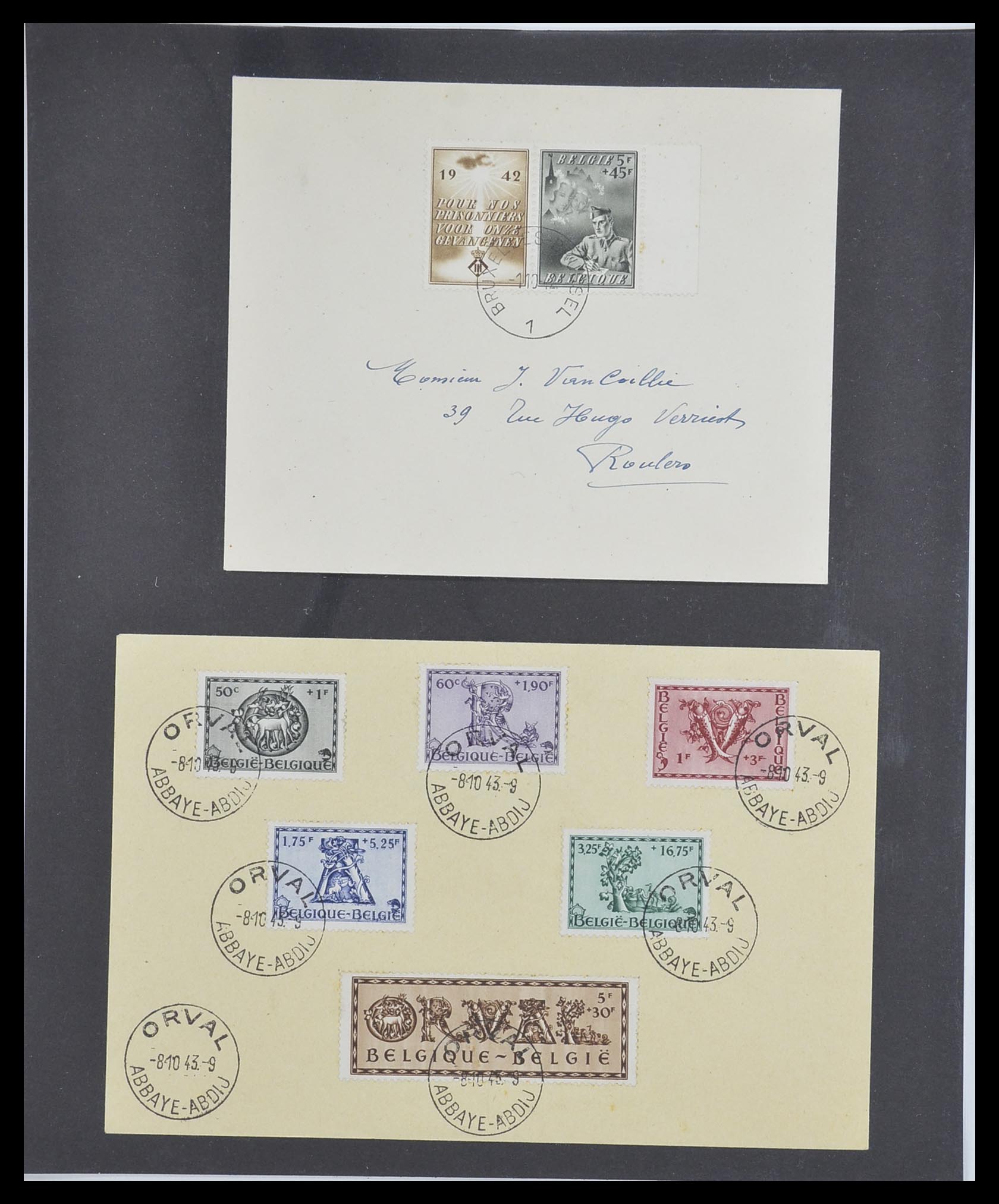33881 058 - Stamp collection 33881 Belgium covers 1914-1972.