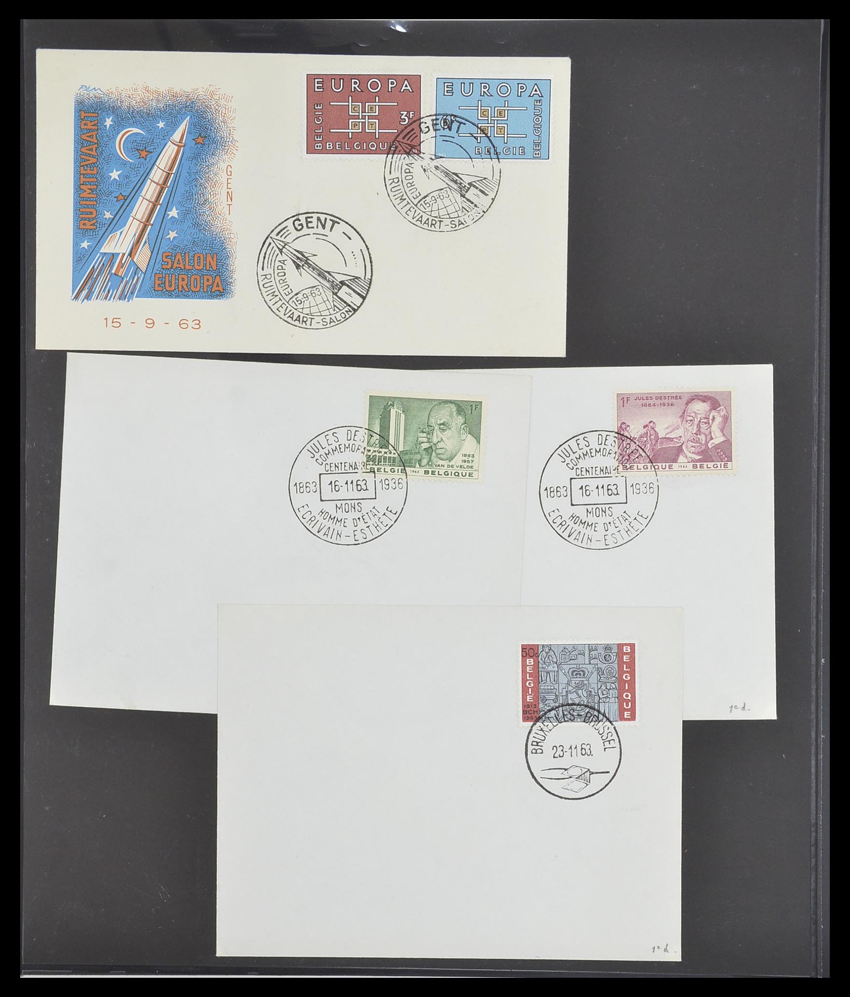 33881 209 - Stamp collection 33881 Belgium covers 1914-1972.