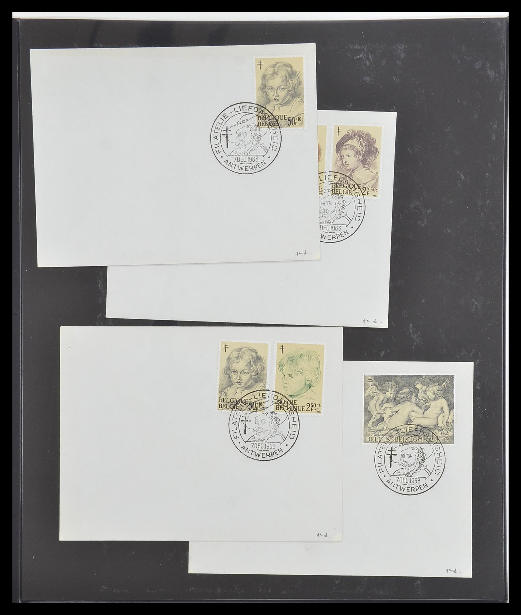 33881 210 - Stamp collection 33881 Belgium covers 1914-1972.