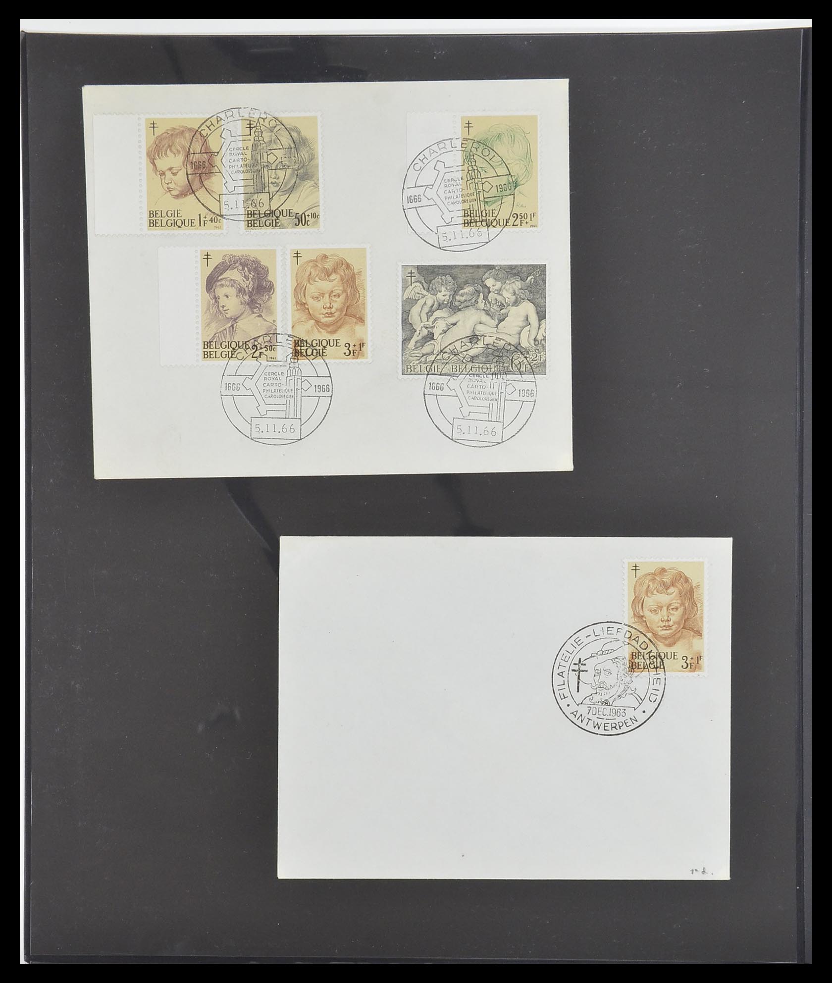 33881 211 - Stamp collection 33881 Belgium covers 1914-1972.