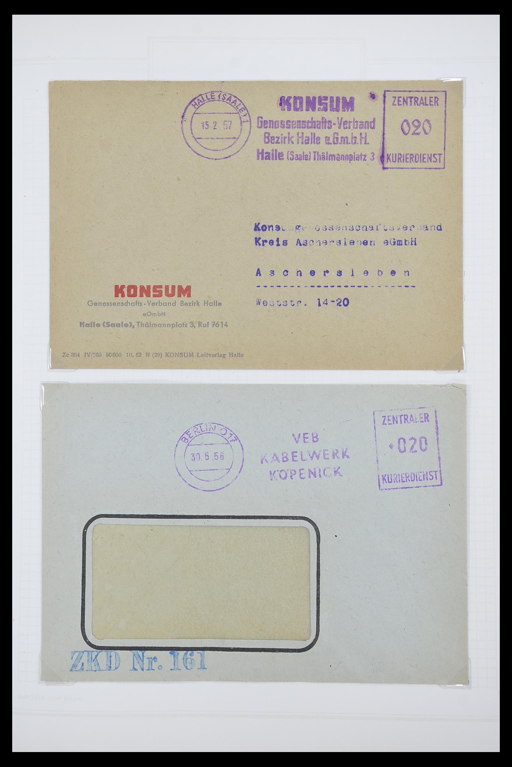 33883 001 - Stamp collection 33883 DDR service covers 1956-1986.