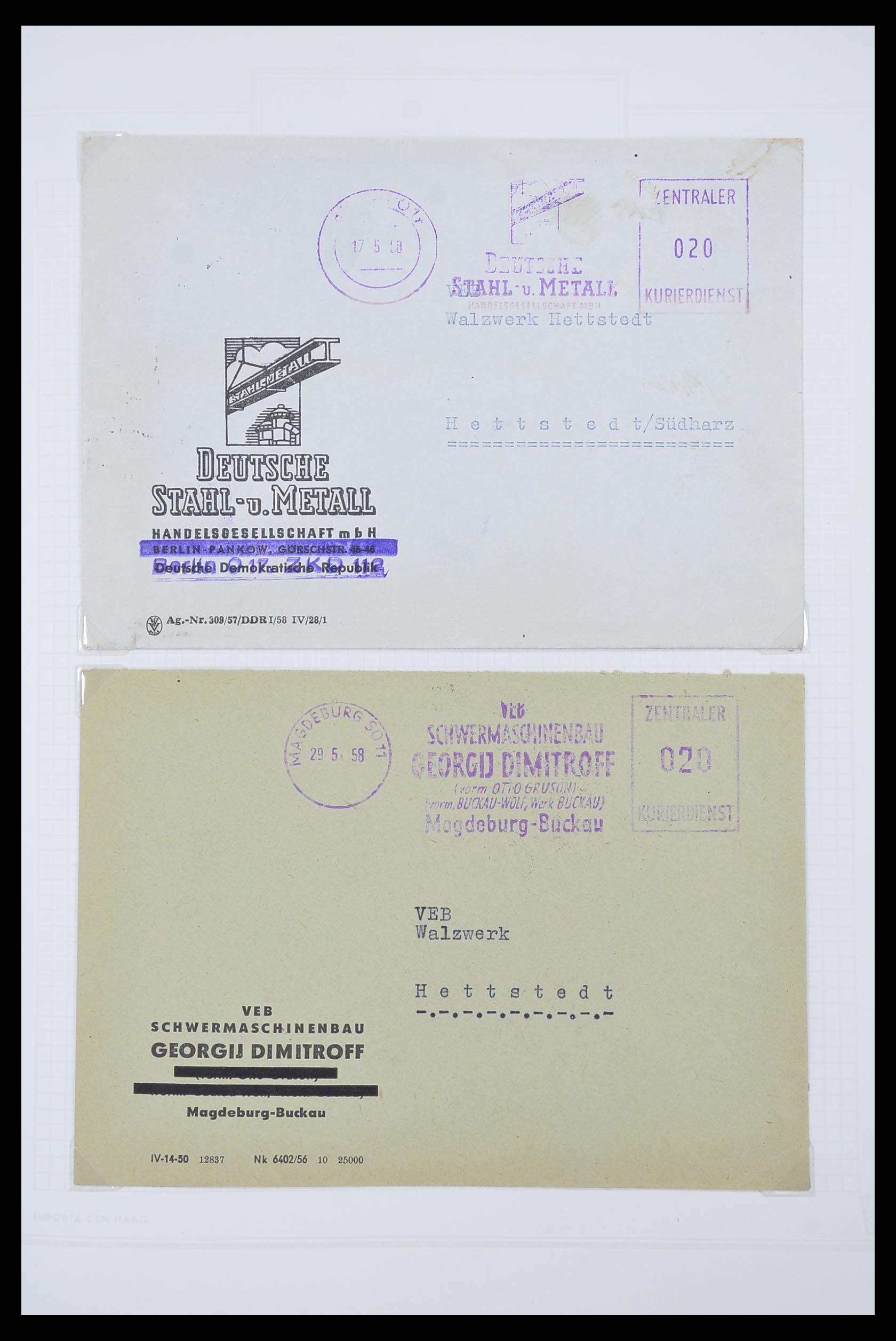 33883 004 - Stamp collection 33883 DDR service covers 1956-1986.