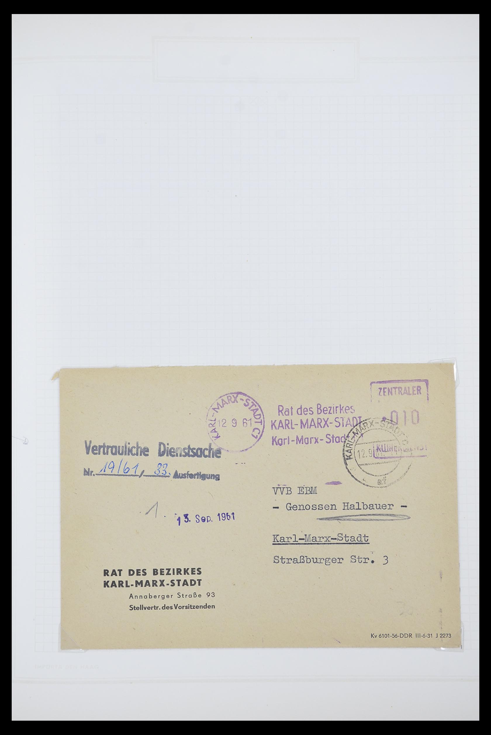 33883 007 - Postzegelverzameling 33883 DDR dienstbrieven 1956-1986.