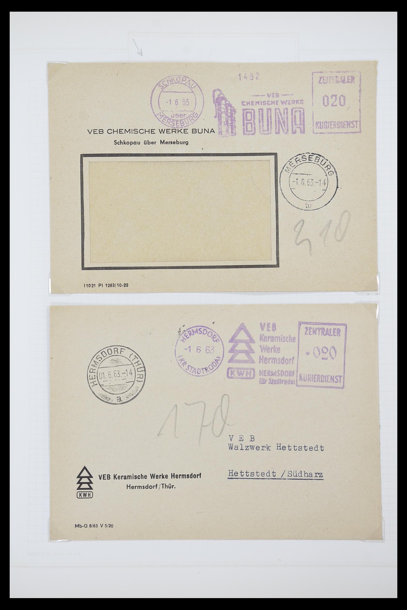 33883 008 - Postzegelverzameling 33883 DDR dienstbrieven 1956-1986.