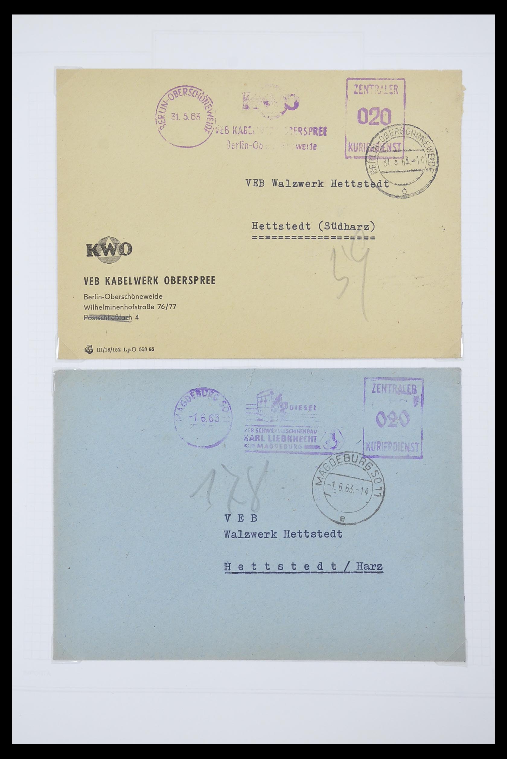 33883 009 - Stamp collection 33883 DDR service covers 1956-1986.