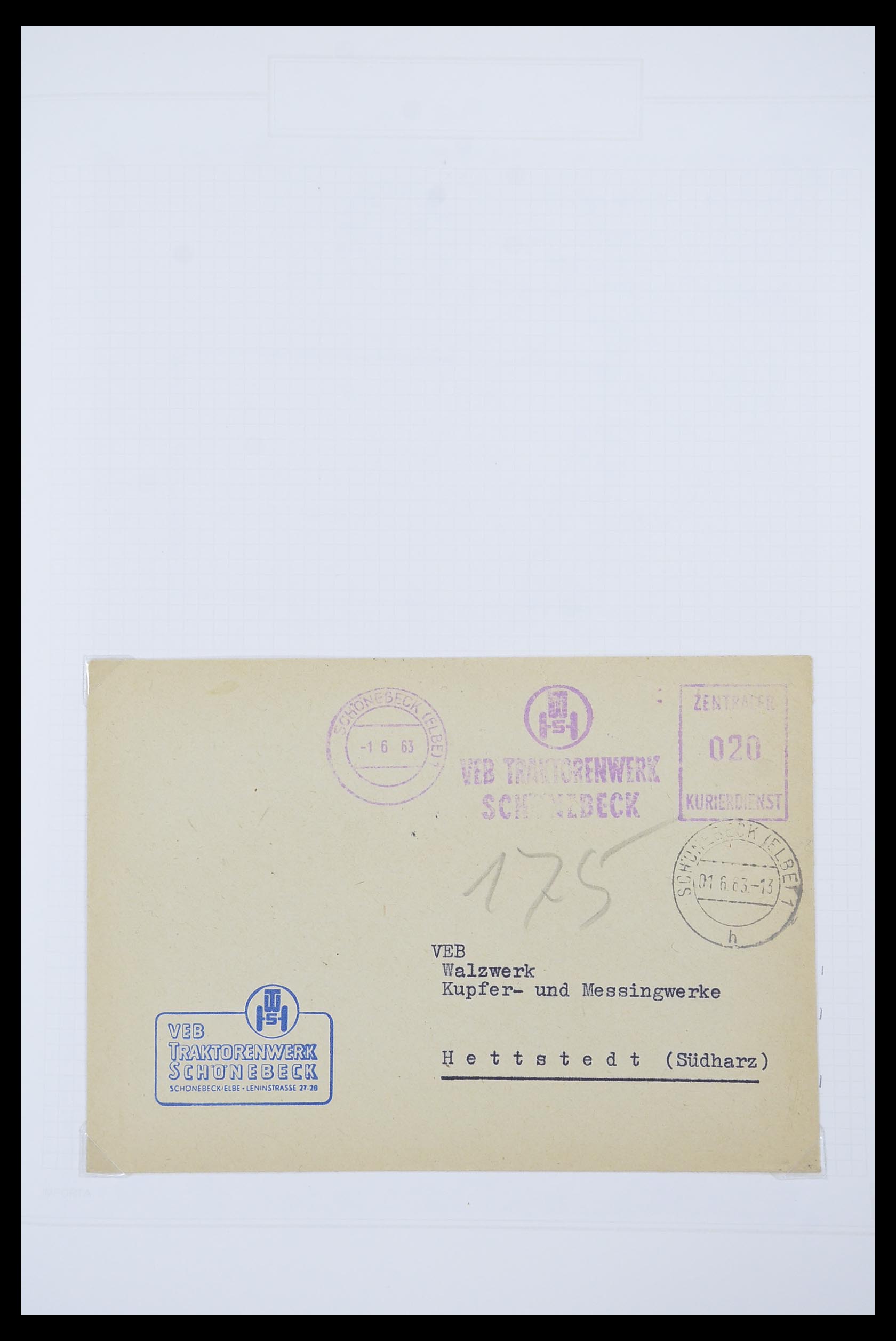 33883 010 - Stamp collection 33883 DDR service covers 1956-1986.