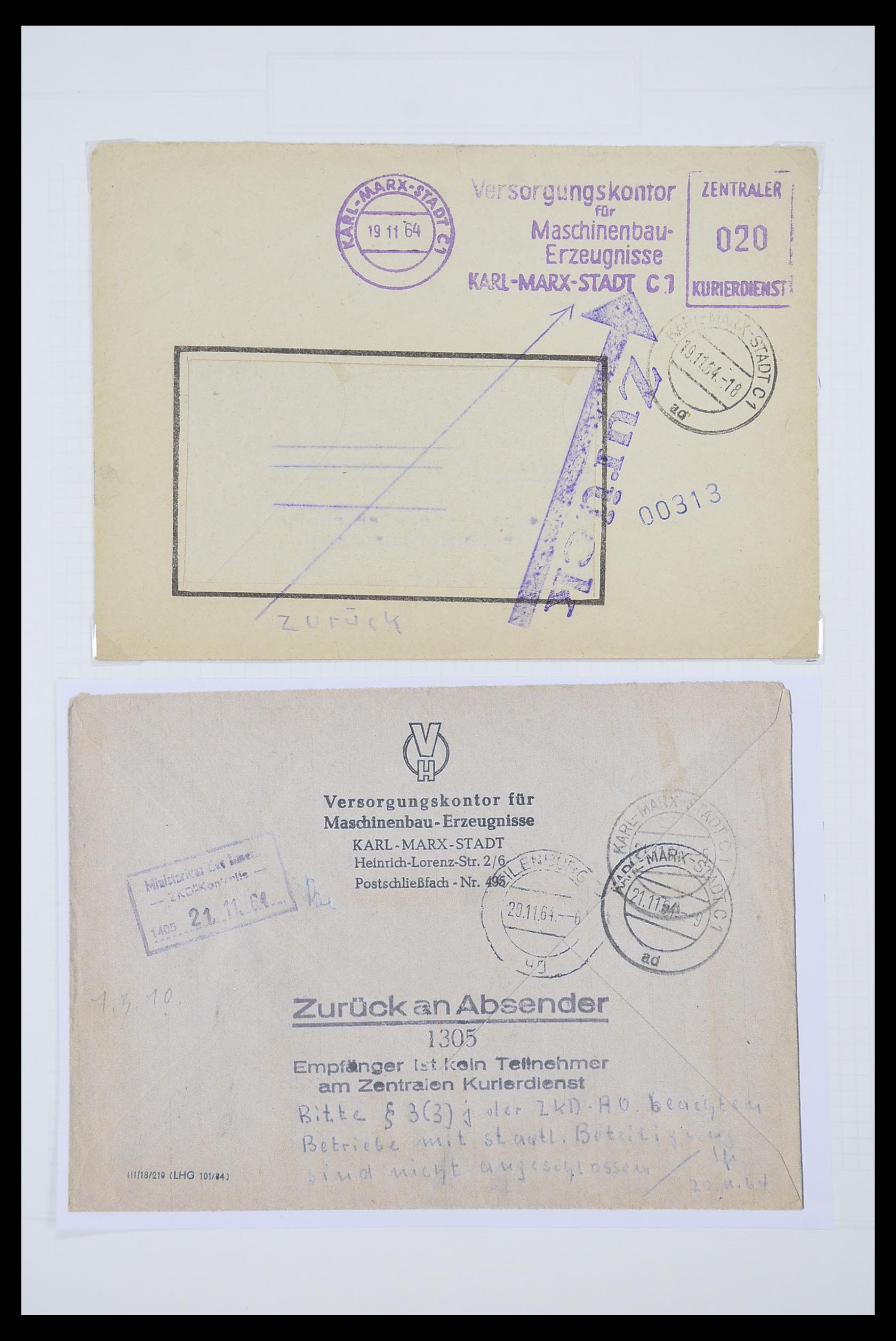 33883 011 - Postzegelverzameling 33883 DDR dienstbrieven 1956-1986.