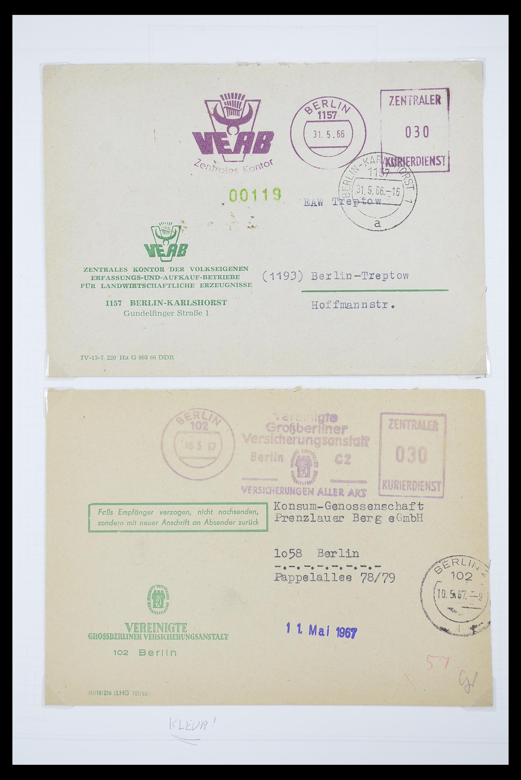 33883 013 - Stamp collection 33883 DDR service covers 1956-1986.