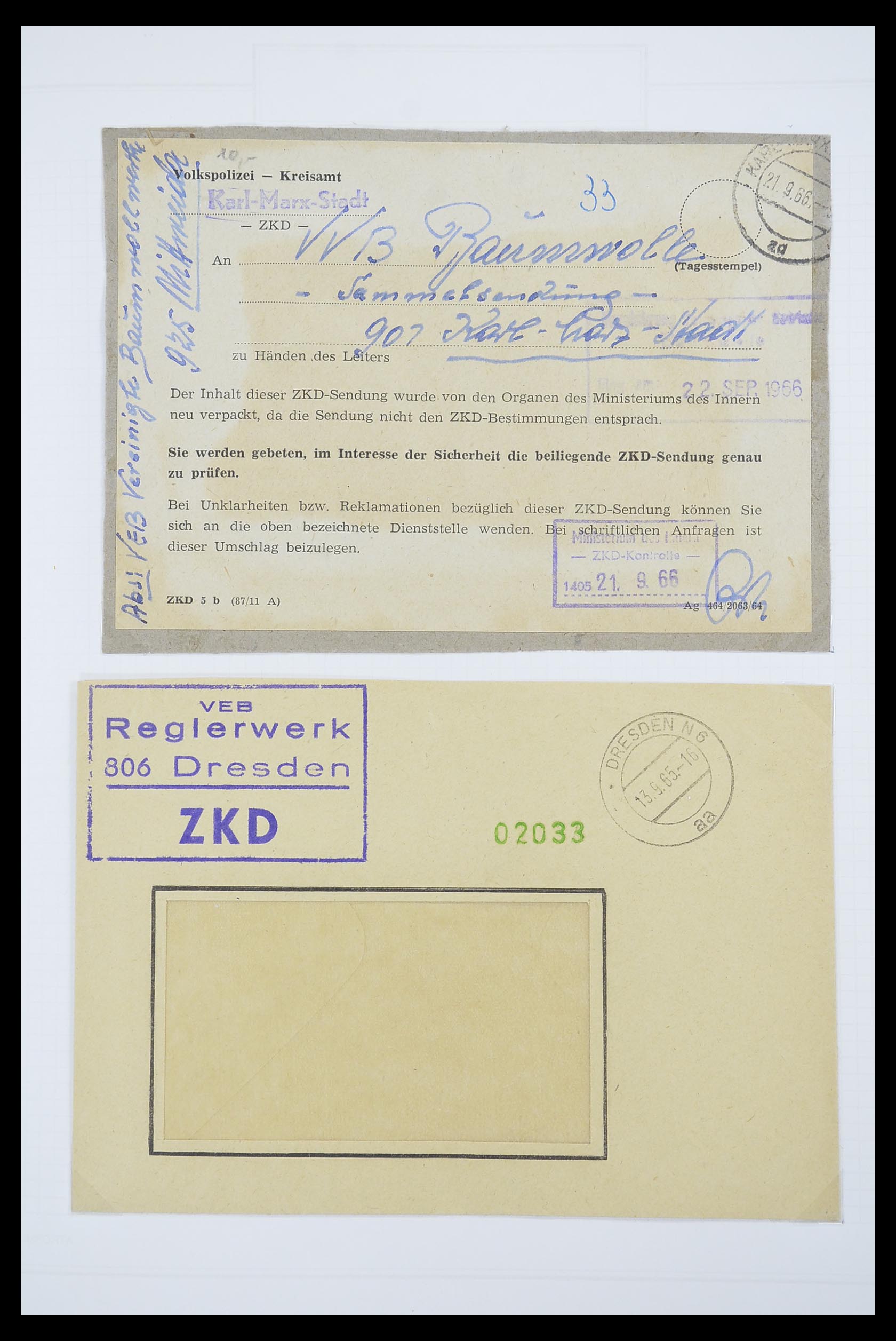 33883 018 - Postzegelverzameling 33883 DDR dienstbrieven 1956-1986.
