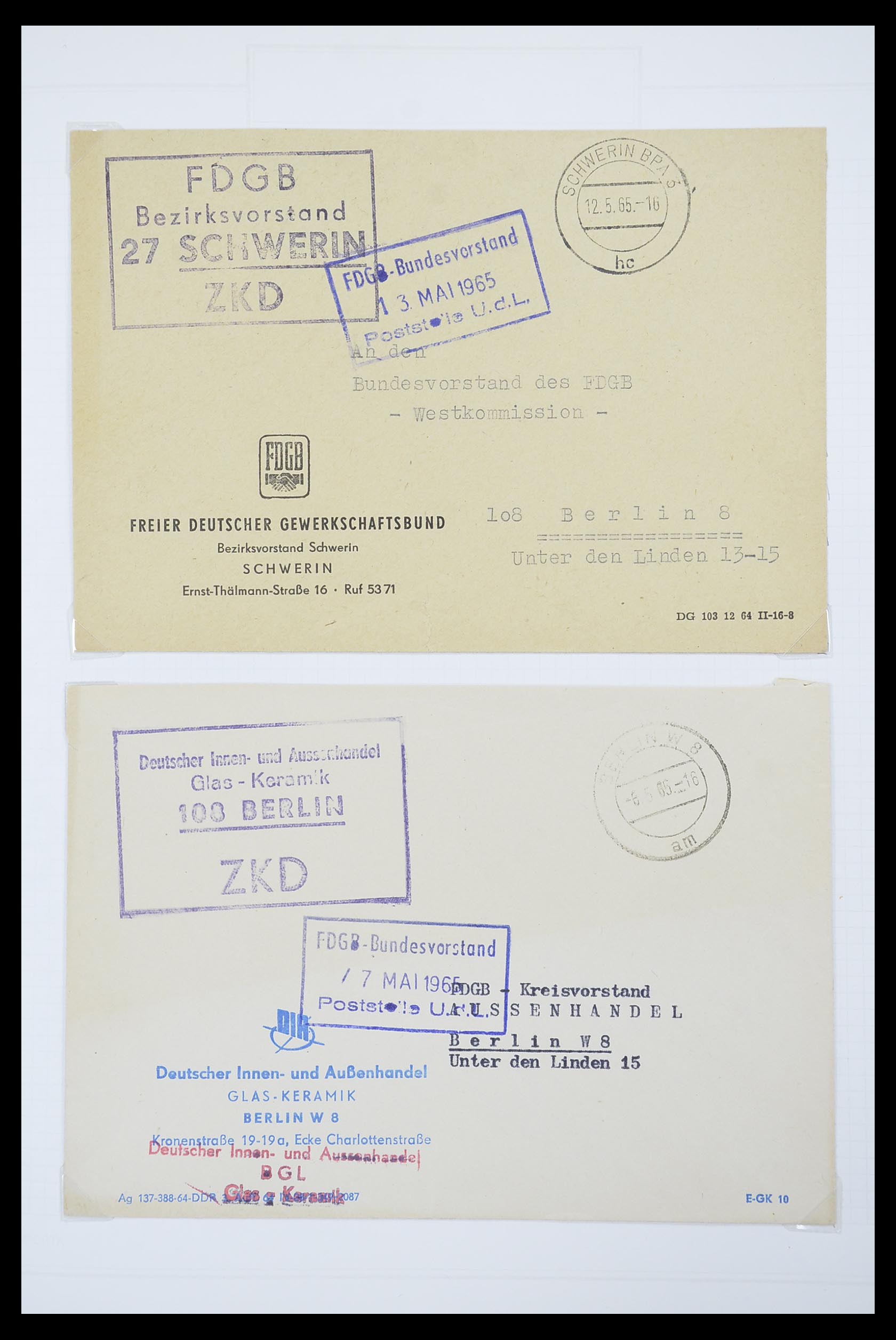 33883 019 - Stamp collection 33883 DDR service covers 1956-1986.