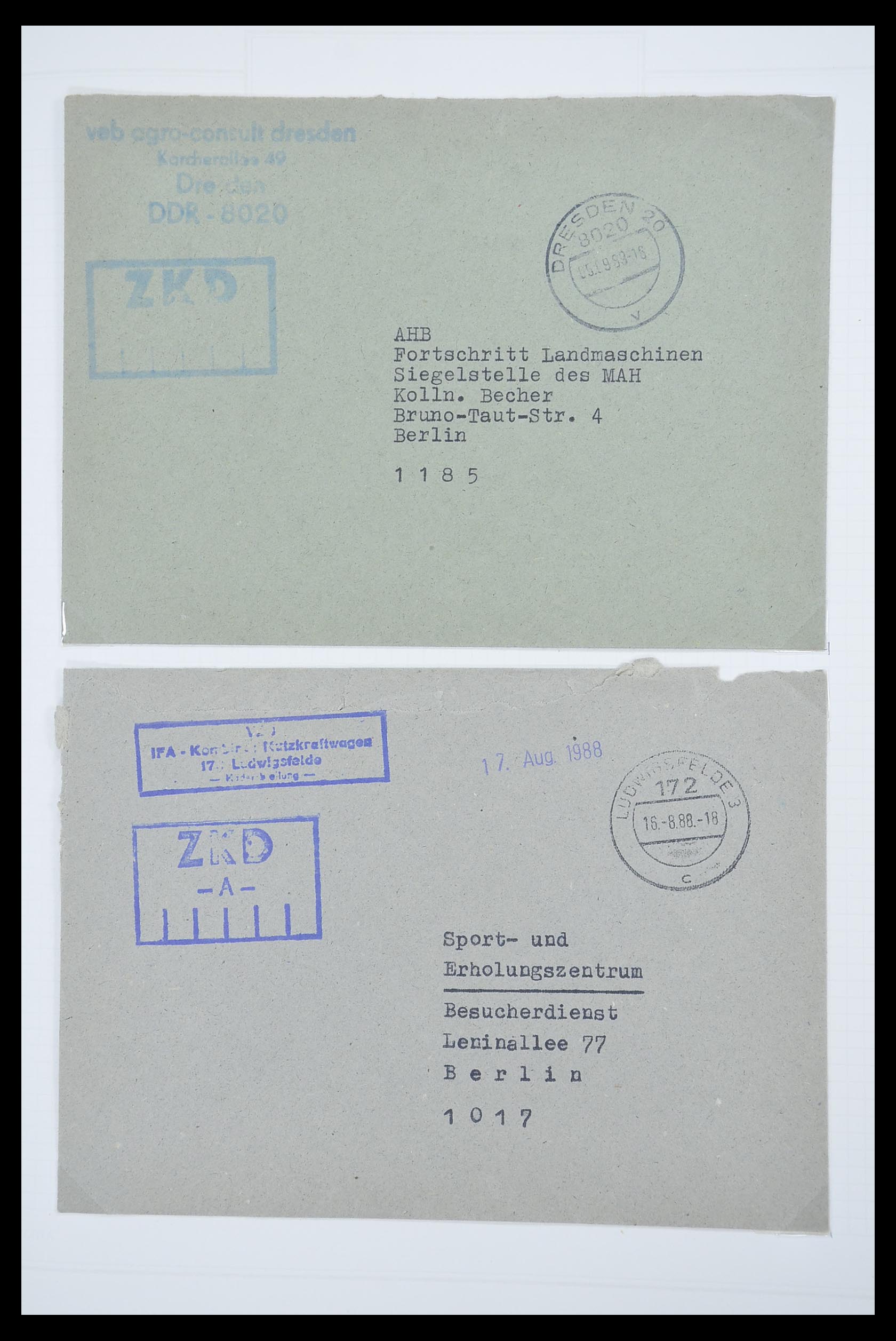 33883 027 - Postzegelverzameling 33883 DDR dienstbrieven 1956-1986.