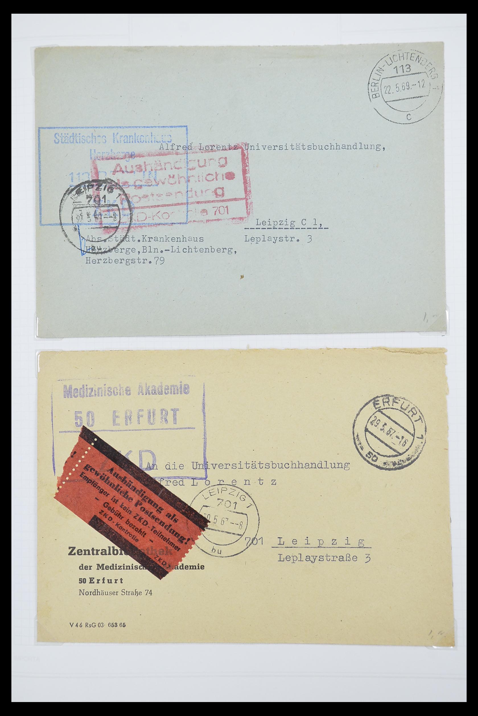 33883 030 - Postzegelverzameling 33883 DDR dienstbrieven 1956-1986.