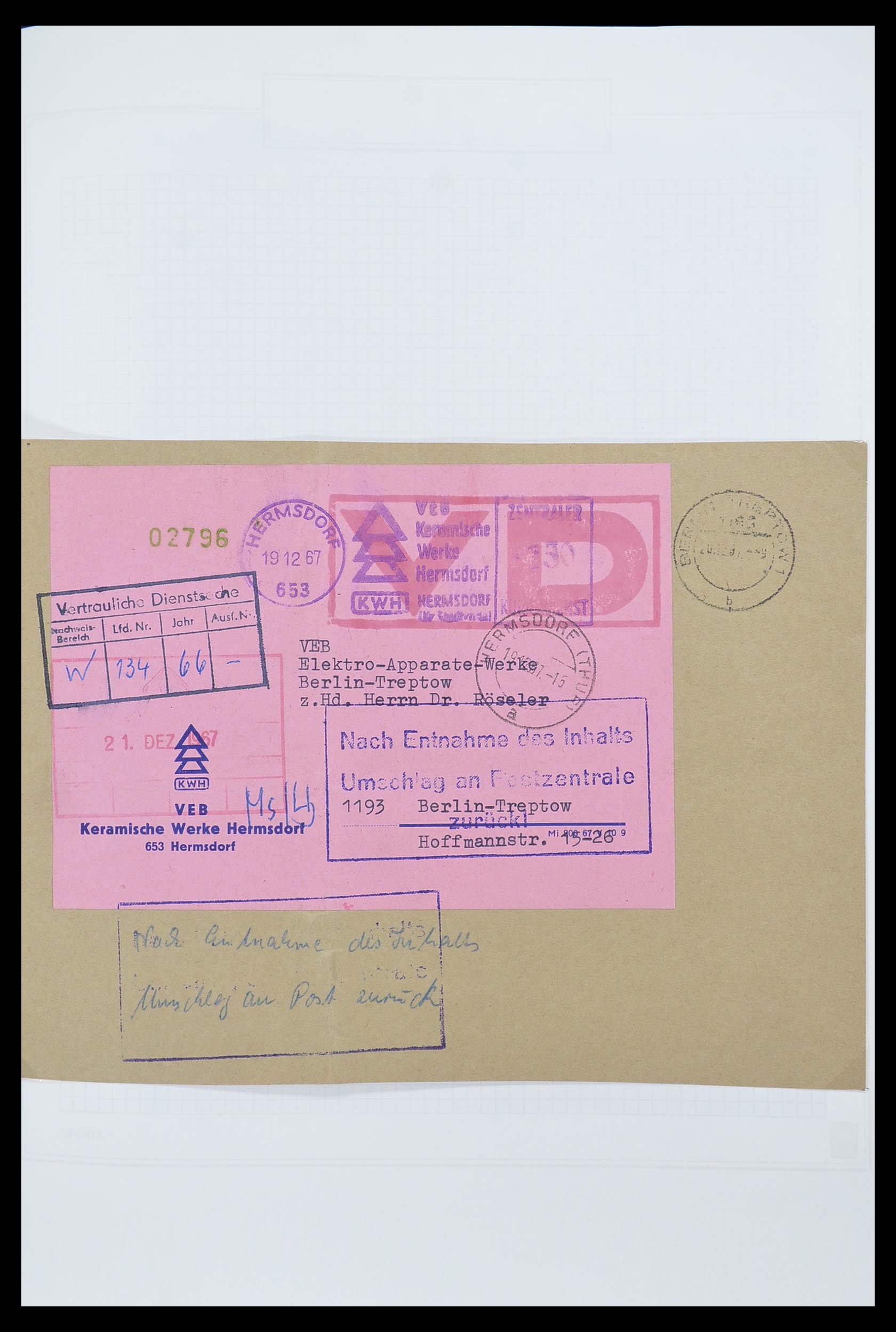 33883 036 - Stamp collection 33883 DDR service covers 1956-1986.